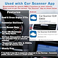 Vista 2 de Veepeak OBDCheck BLE+ Bluetooth OBD II Scanner for iOS & Android, Car Check Engine Code Reader Wireless OBD Diagnostic Scan Tool