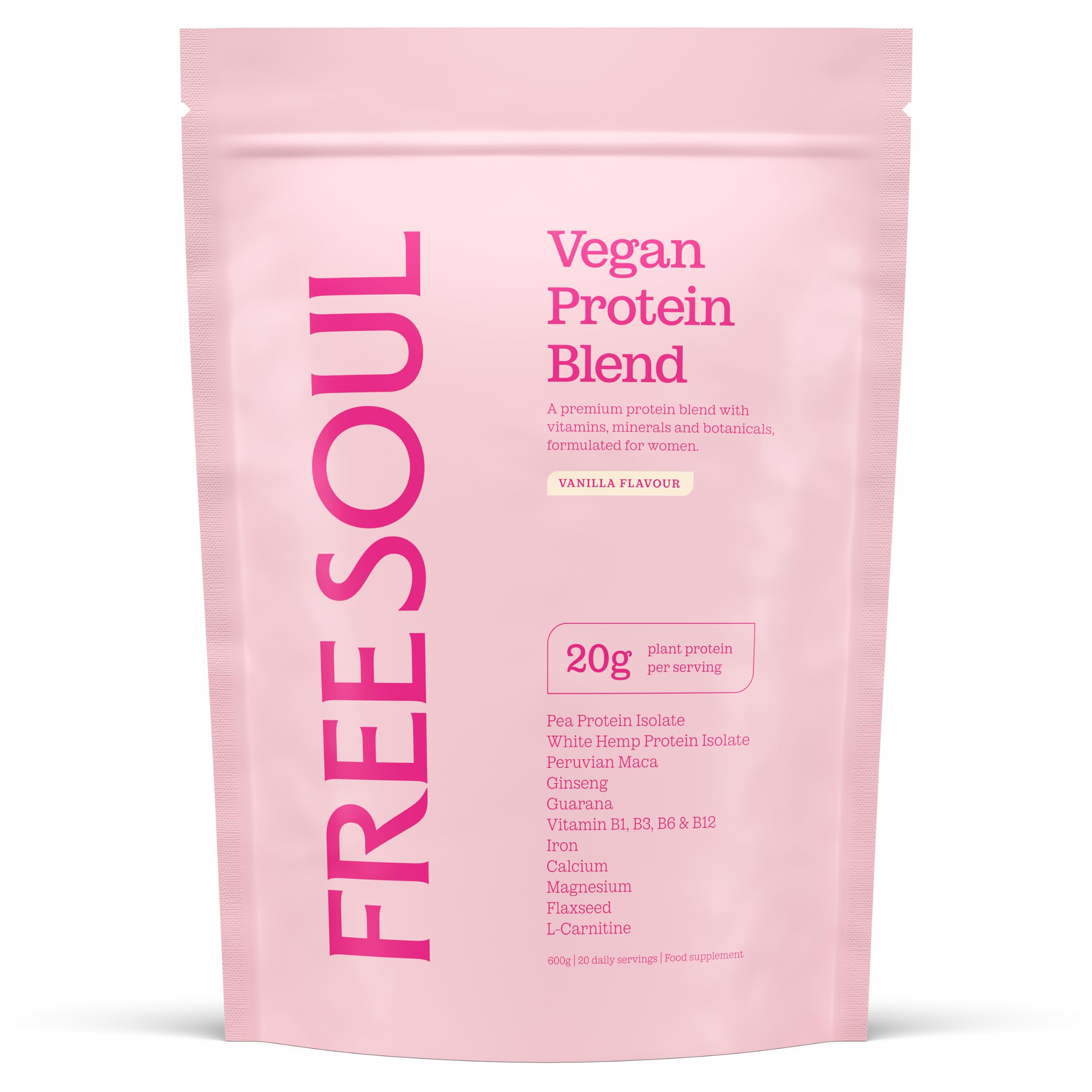 Vegan Protein Powder | Formulated for Women | 600g | 20g Protein with Added Nutrients | Gluten & Soy Free Plant-Based Nutrition Shake | Pea & Hemp Isolate Protein | Vanilla Flavour