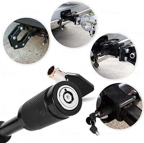 Miniatura 8 de Zone Tech - Cerradura receptora de enganche para remolque, pasador antirrobo de 58 pulgadas de alta calidad para receptor de clase III IV de 2