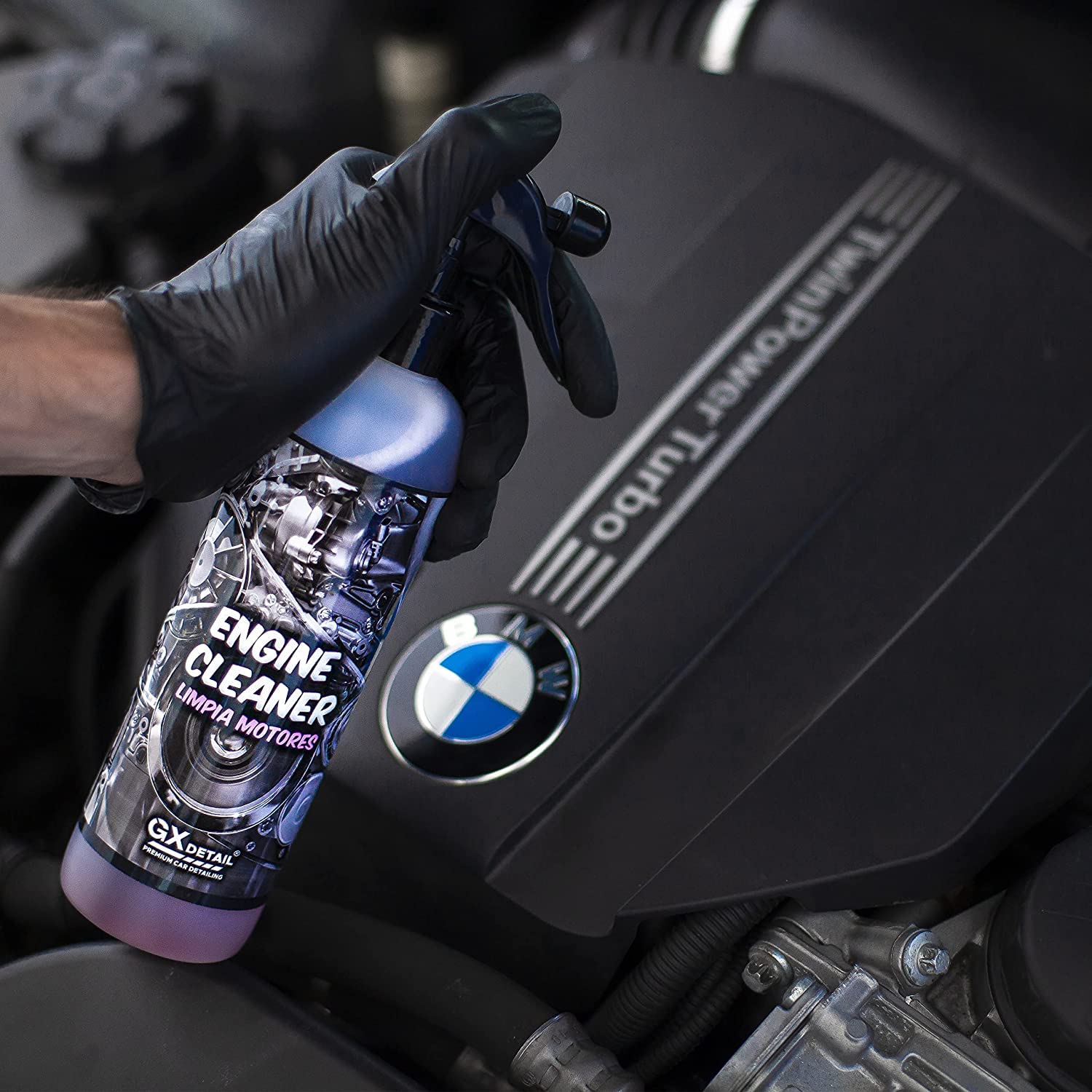 Pack Limpieza Motores GxDetail - Kit Cuidado Motor para Coche Gx Detail - Con Accesorios - Pinceles, Microfibras, Aplicadores para Limpieza de Coche.