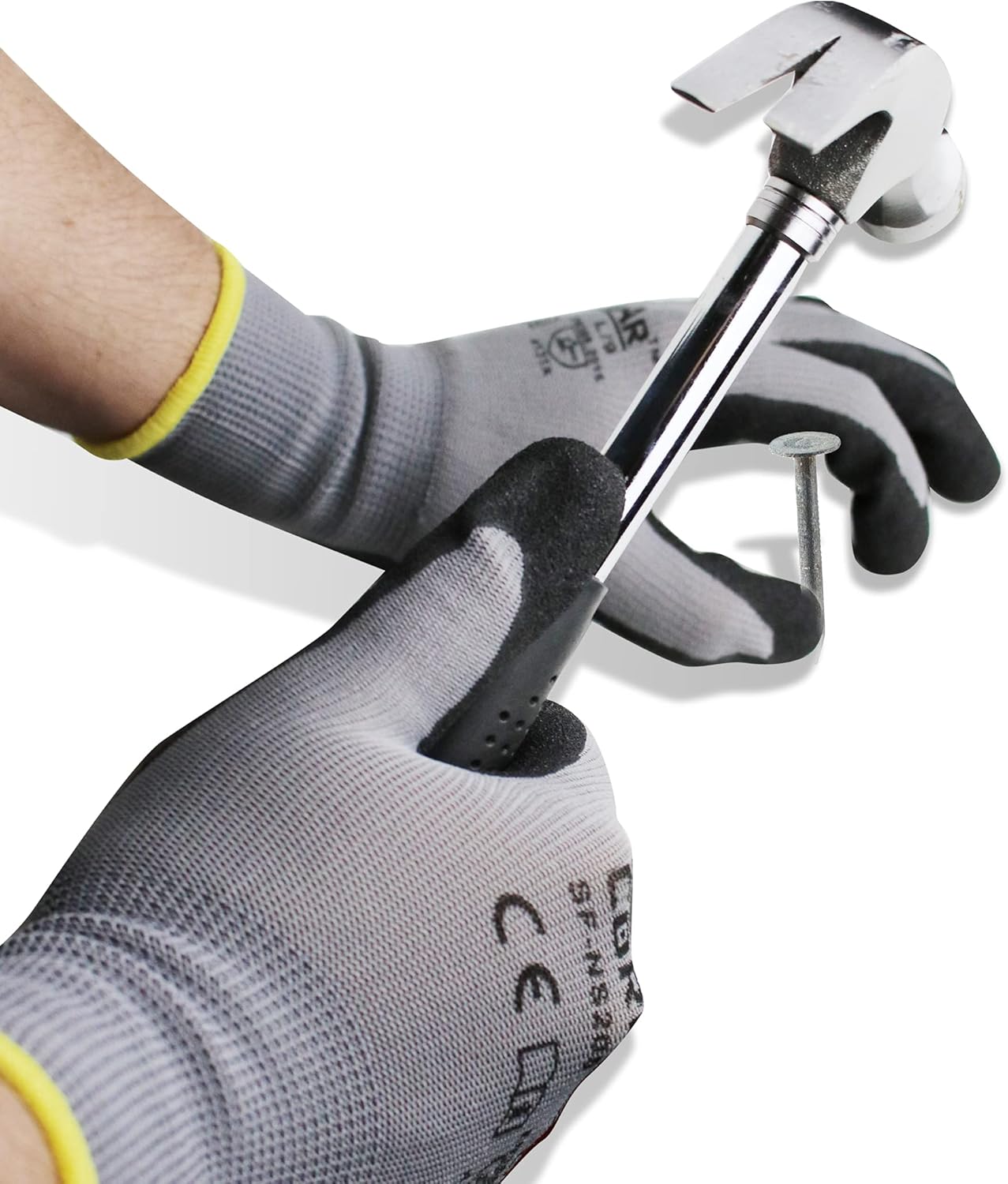 Corestar Safety Work Gloves Sandy MicroFoam Nitrile Palm Coated Seamless Nylon Micro-Foam Gloves