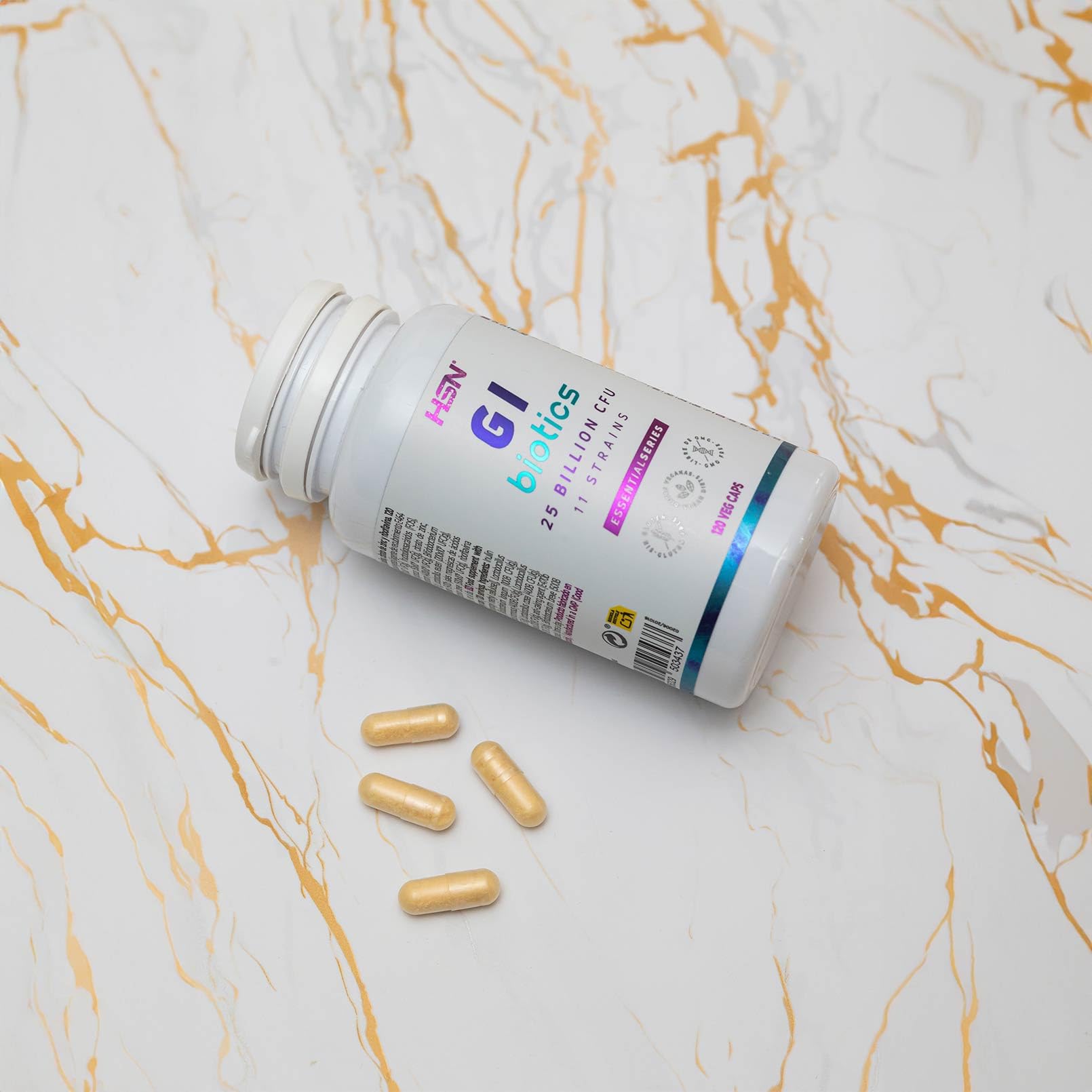HSN GI BIOTICS | Gastrointestinal Health Probiotic | 25 Milliarden KBE's | 4-Monats-Versorgung | Vegan, glutenfrei, laktosefrei, 120 Veg Cap