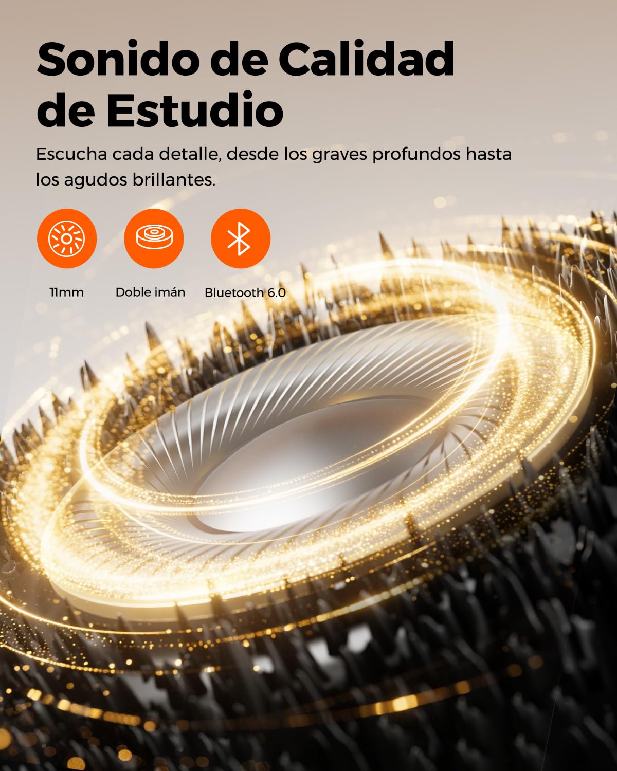 truefree HD-100 Auriculares Inalámbricos Bluetooth 6.0, Cascos inalambricos Deportivos de Cuello, Sonido Espacial 360, Audio LDAC Hi-Res, Cancelación de Ruido AI, IP67 Impermeable, 20H de batería