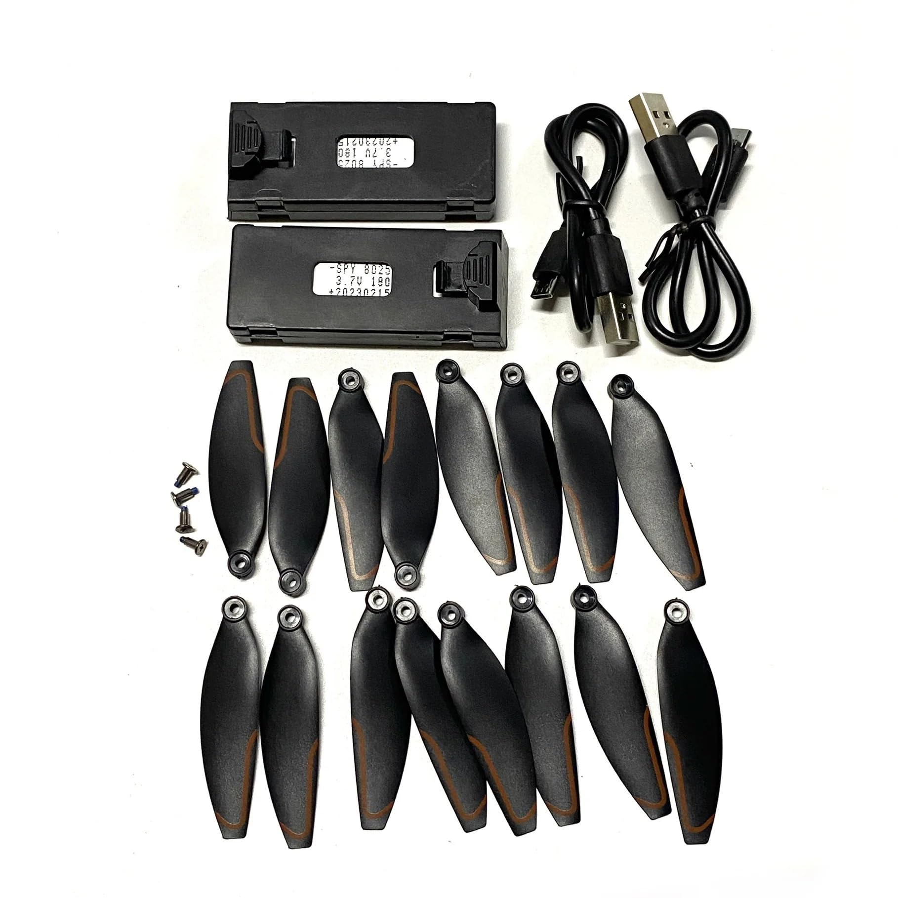Części do akumulatorów dronów S1S Mini Rc, łopatki bezszczotkowych quadrocopterów LS-S1S, śmigła, akumulatory 3,7 V, 1800 mAh, akcesoria(2battery 16pcs blade)