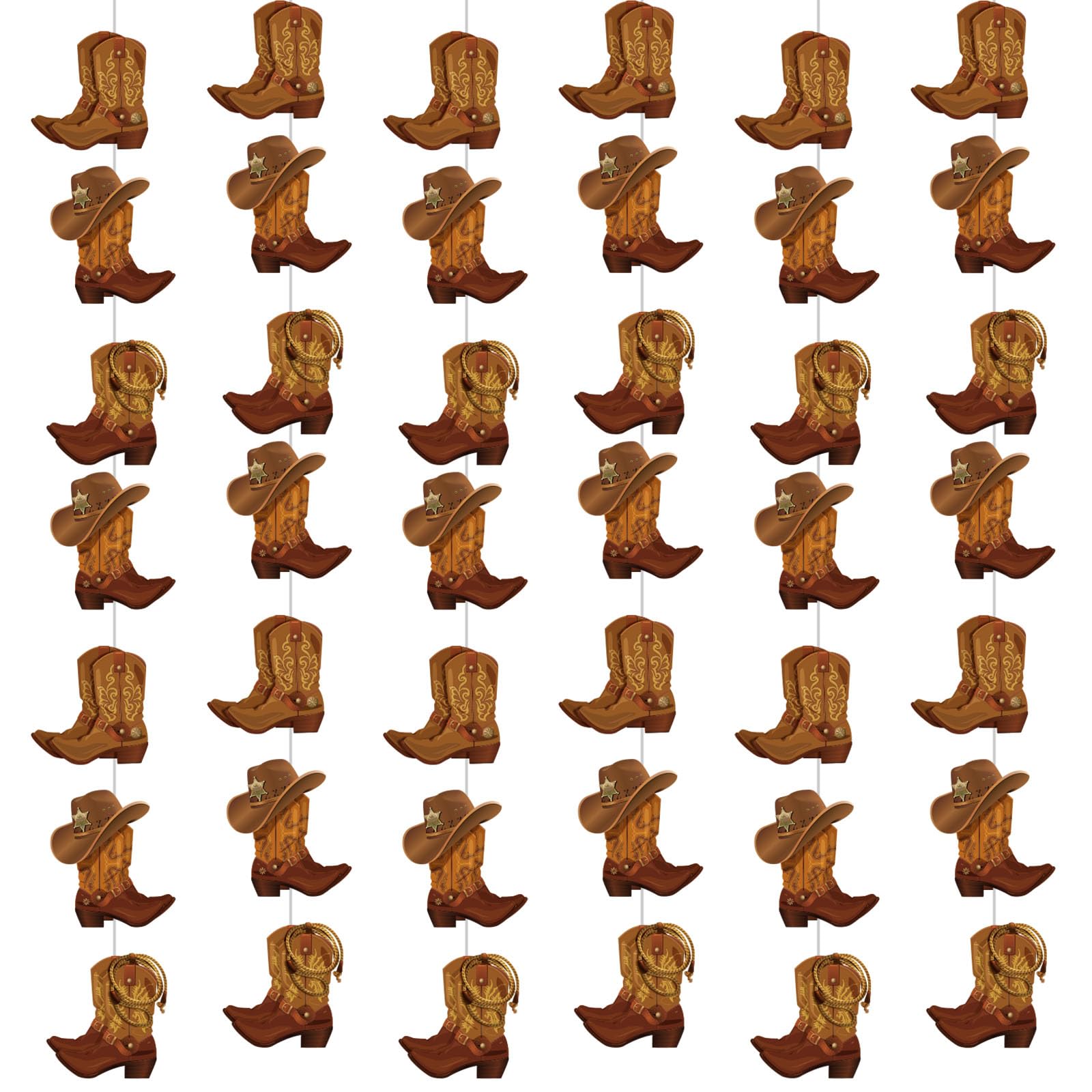 Photo 1 of Janlaugh Western Cowboy Boots Party Banners (8 Pcs)