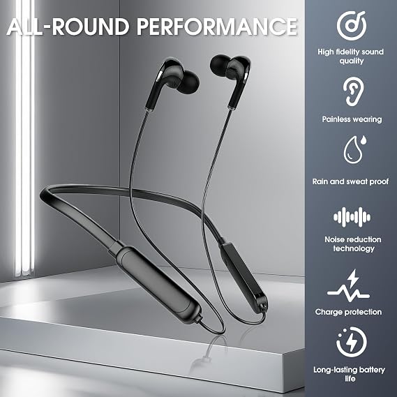 Bluetooth Neckband Headphones Sport Bluetooth Earphones Wired