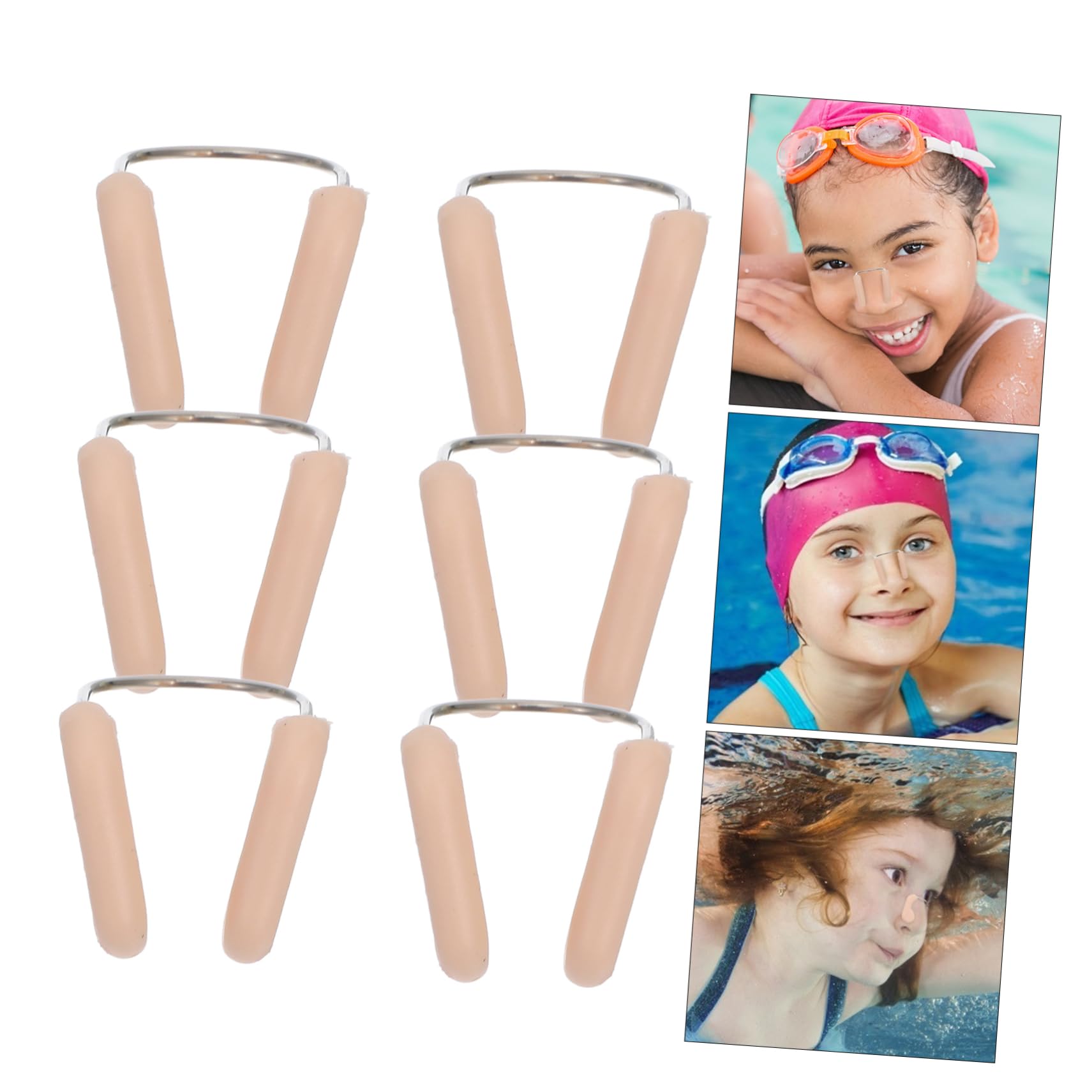 POPETPOP Clip De Nariz De Natación Nadador Tapón Nasal para Nadar De La Nariz De Natación Protección Pinza Nasal para Nadar Tapón Nasal De Natación Beige