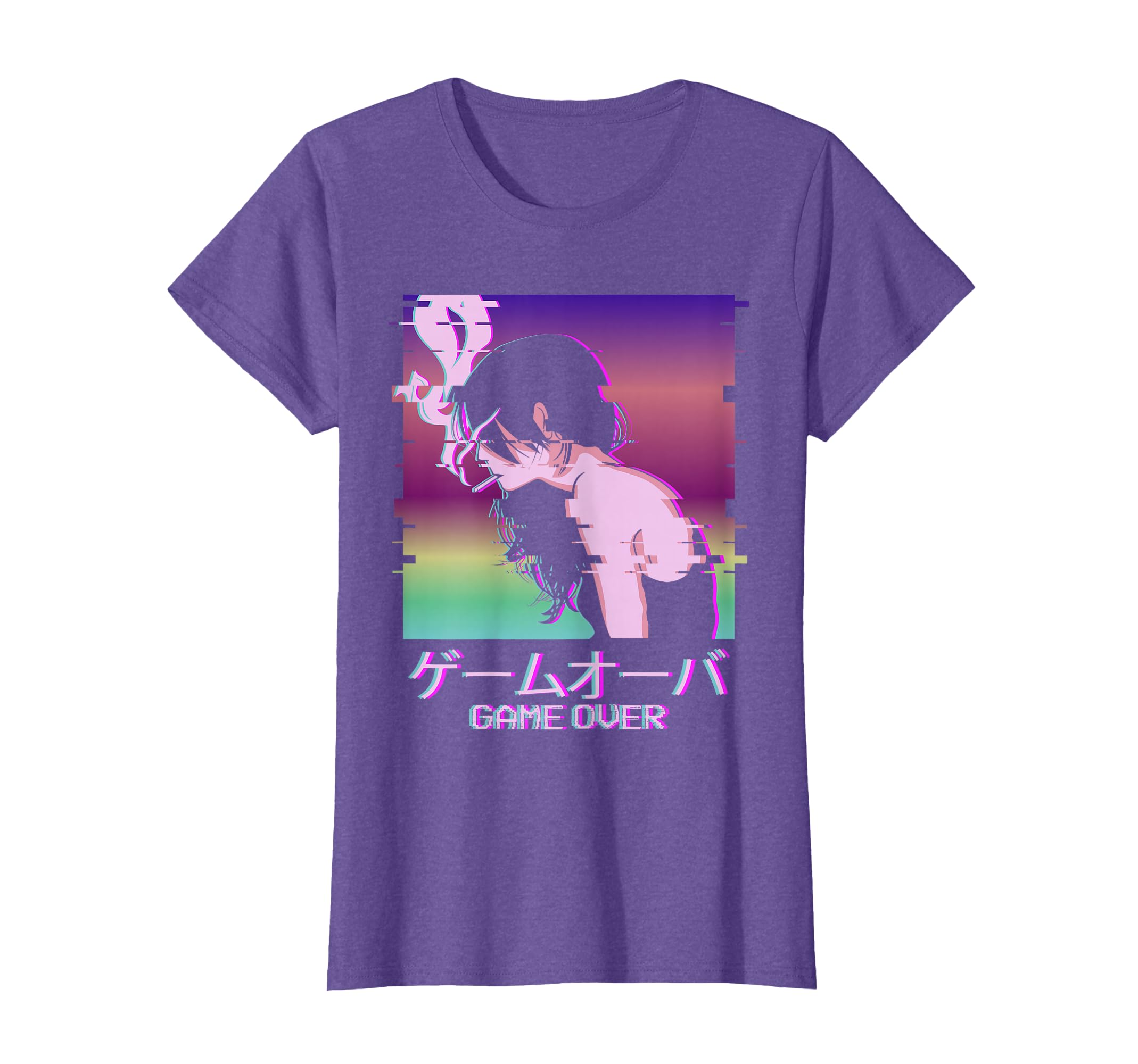 Vaporwave Anime Girl Indie Old Aesthetic Sad Anime Girl T-Shirt