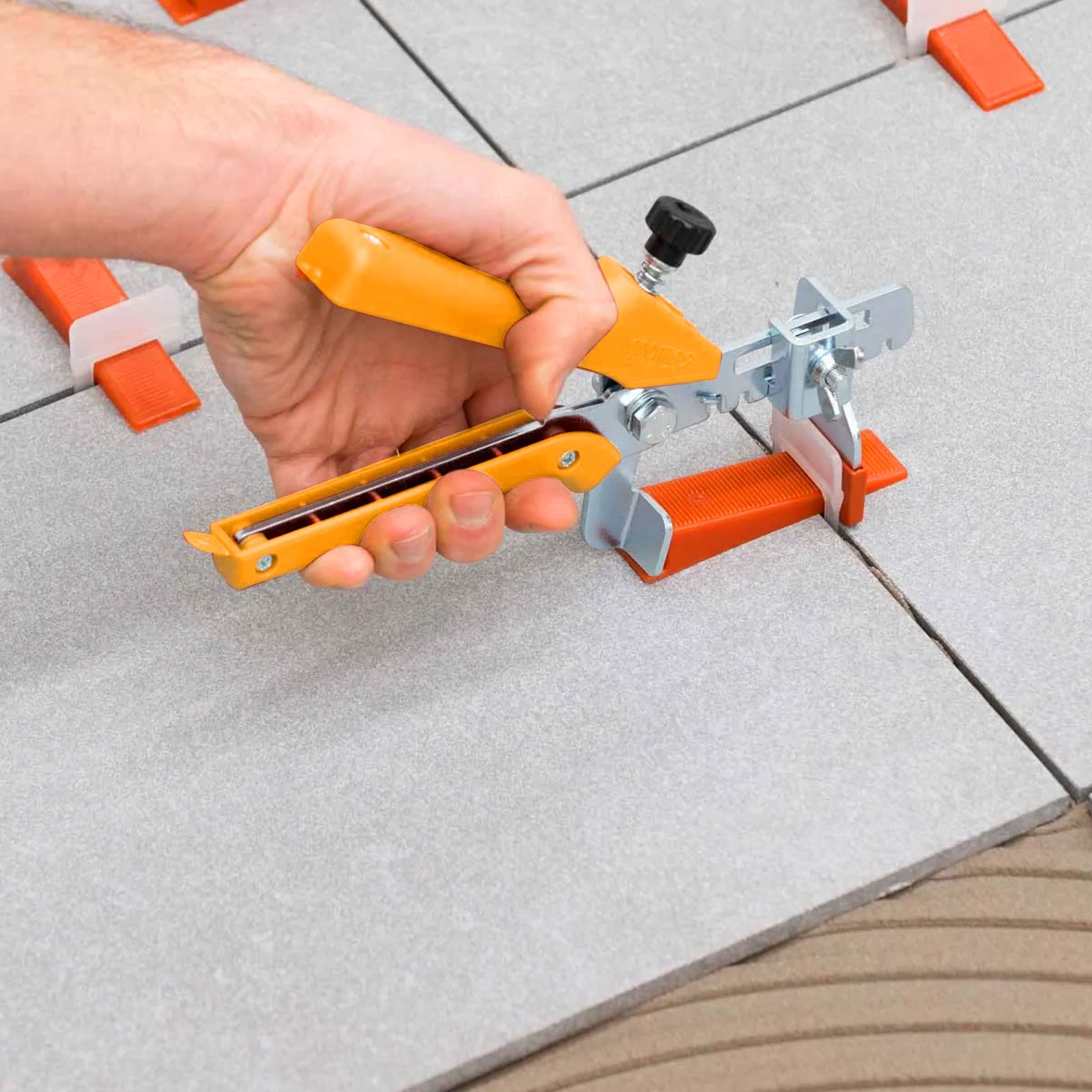 JMIATRY Sistema de nivelación de azulejos, espaciadores niveladores de azulejos, 2 mm, 600 clips espaciadores de nivelación, 100 cuñas reutilizables y 2 alicates de instalación, kits de sistema de