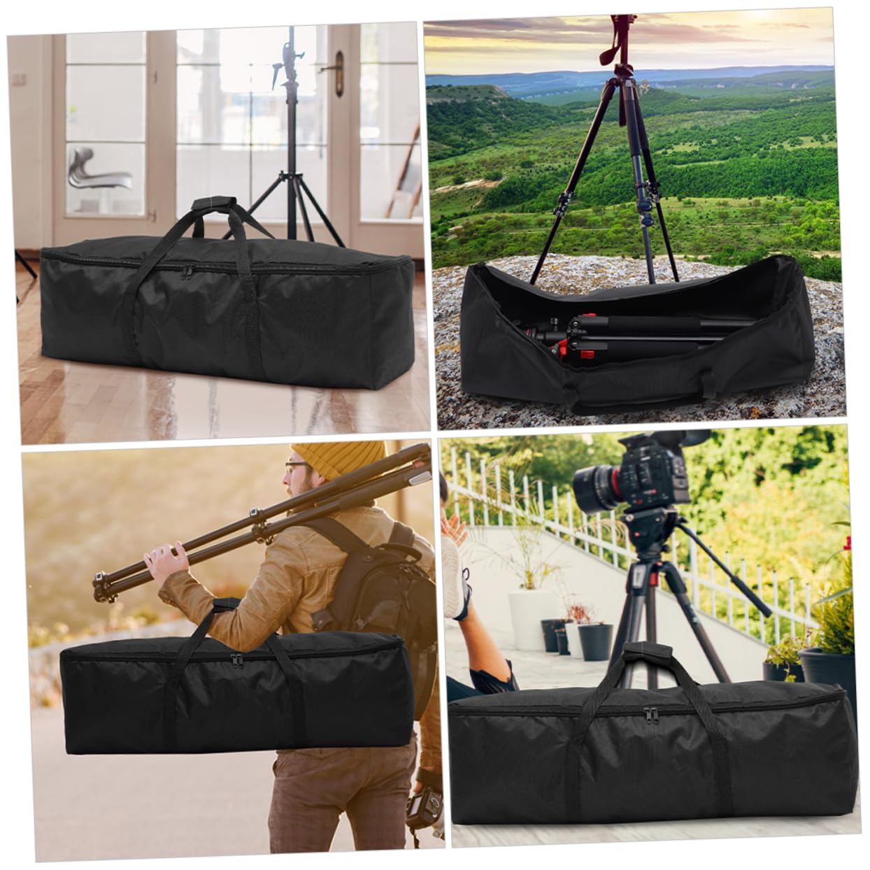 2pezzi Borsa Per Treppiede in Oxford Custodia Per Attrezzatura Fotografica Cerniera Borsa Da Campeggio Per Trasporto Stoccaggio Di Attrezzatura