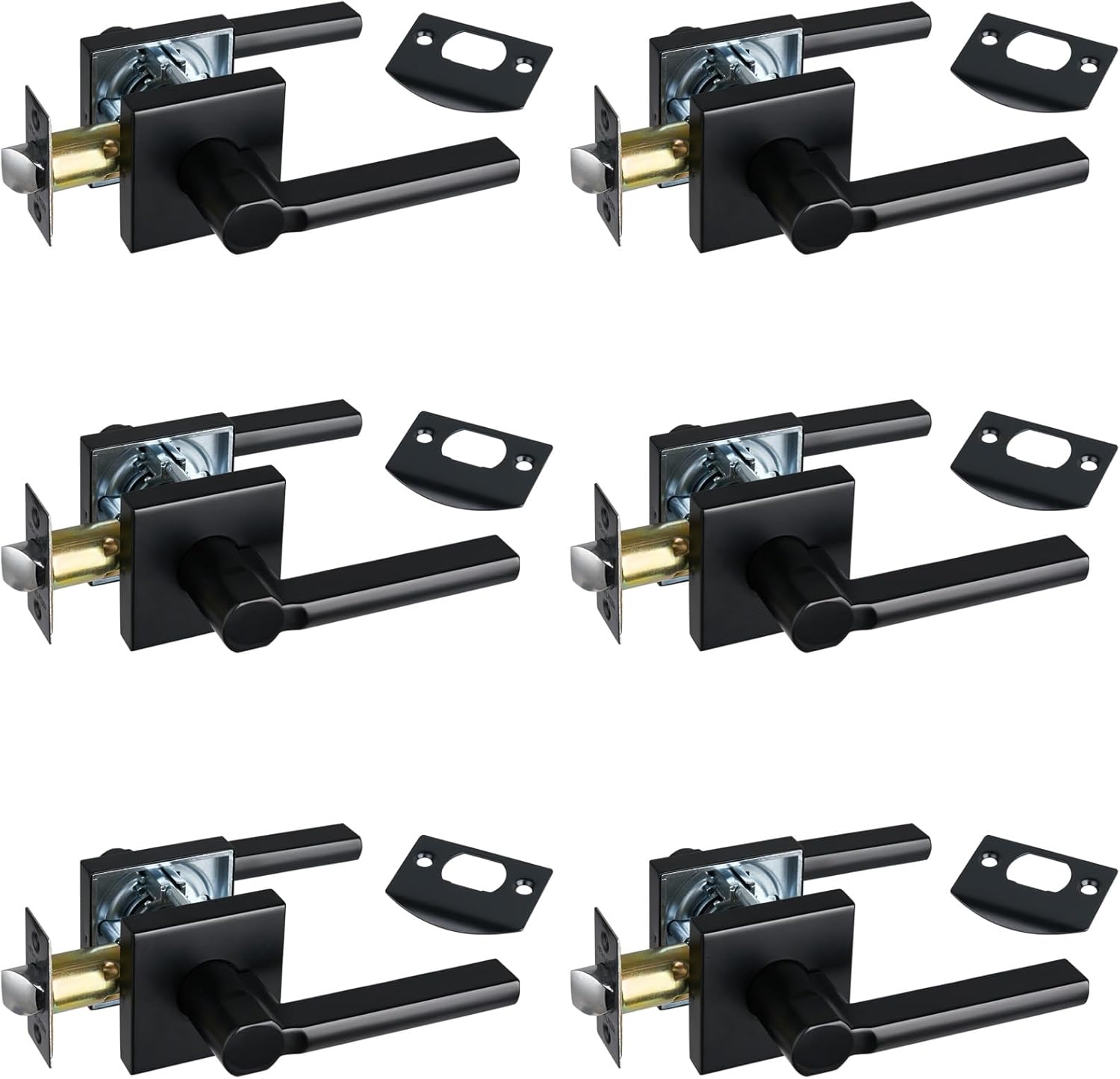 6pc Passage Door Levers& 2pc Privacy Door Levers
