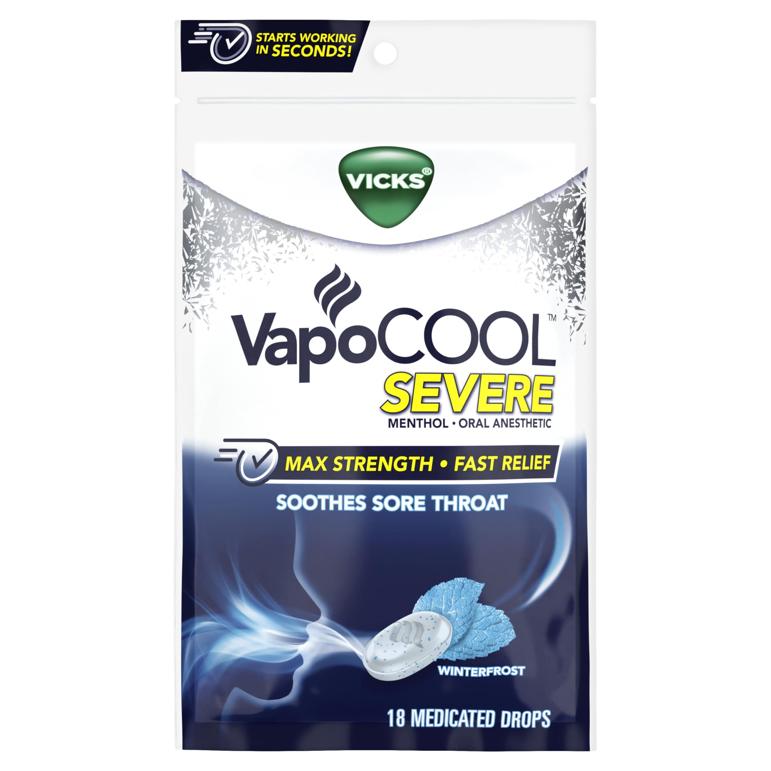 Vicks VapoCool Severe Medicated Sore Throat Drops, Max Strength Menthol, Soothes Sore Throat Pain, Honey Lemon Flavor, 45ct — Amazon image 20