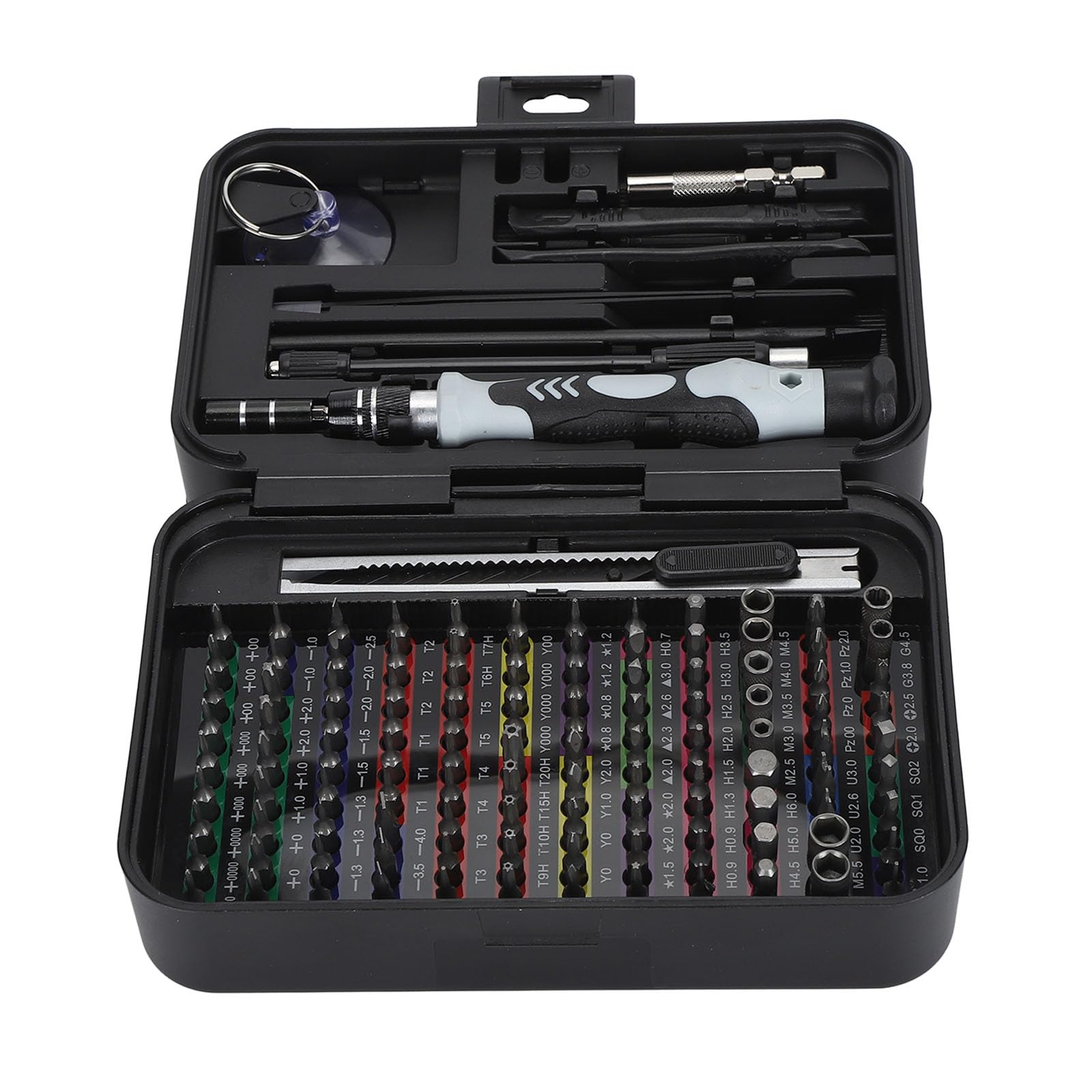 Schroevendraaierset - 108 Bits met Opbergdoos,Schroevendraaier Kit Gereedschapsset Brillenreparatie Kit,Voor Computer Laptop Tablet Camera Brillen Electronica Mechanica Auto