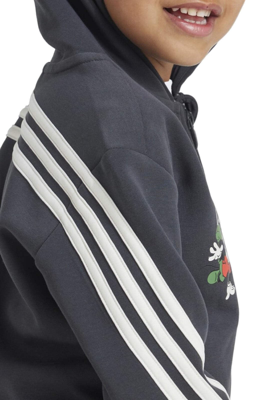 Adidas Felpa Zip Cappuc Grigio/bianco IV9621 GRIGIO/BIANCO 7-8 anni