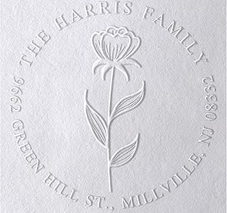 Custom Address Embosser Seal Round Monogram Stamp Personalized Customize...
