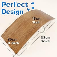 Vista 8 de Gentle Monster - Tabla de equilibrio oscilante de madera, juguete de madera natural Montessori para niños pequeños y adultos; juguete de aprendizaje
