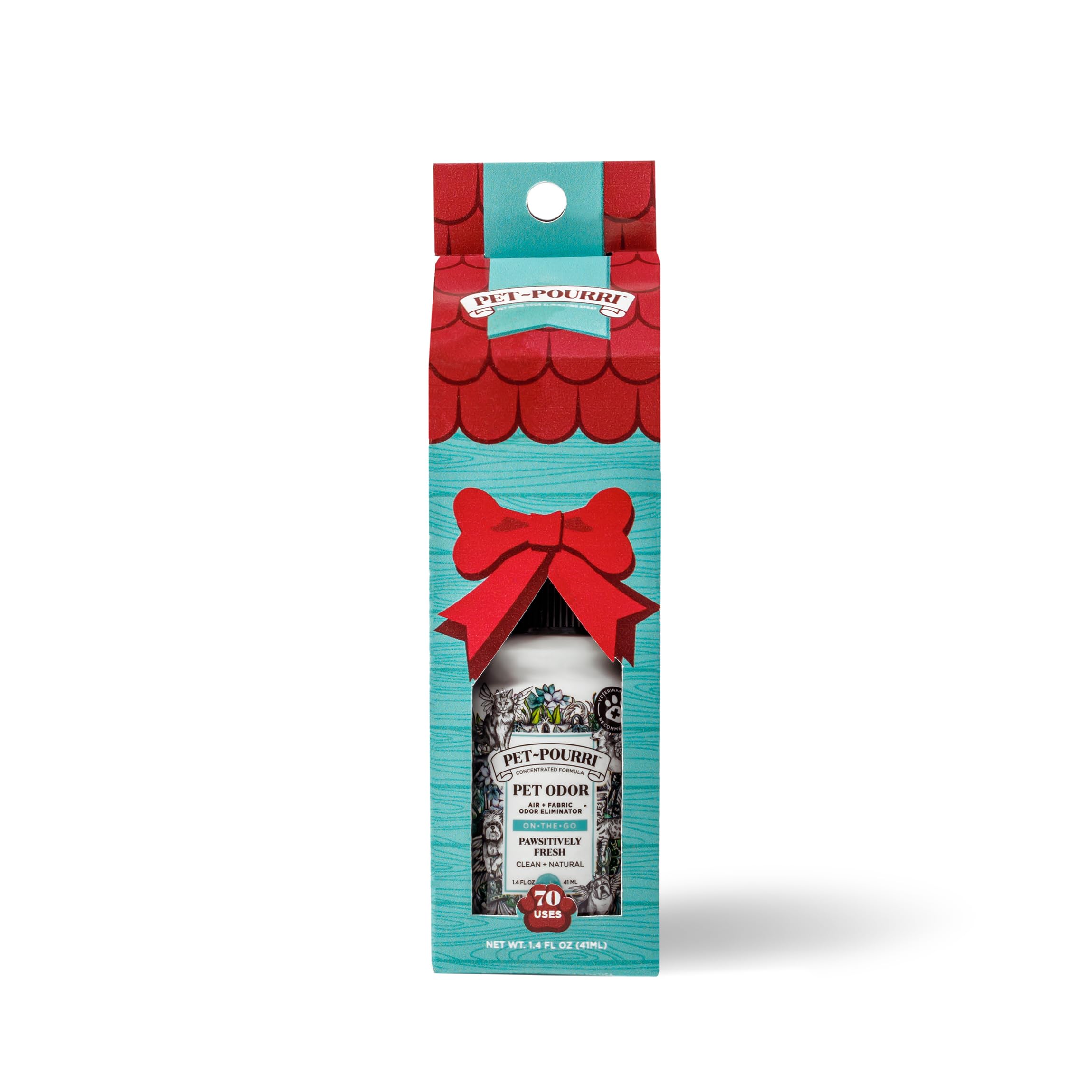 Pet-Pourri Holiday Gift Box Pawsitively Fresh Air + Fabric Odor Eliminator Spray, 1.4oz