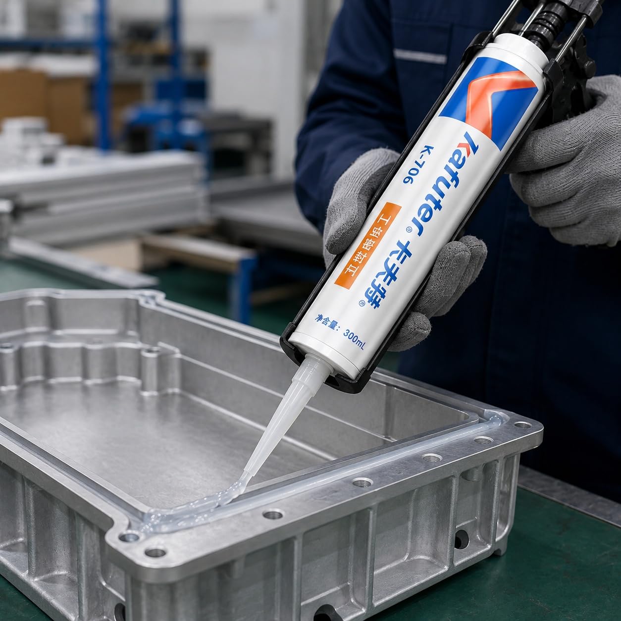VIDOO Kafuter K-706 300ml Silikonkleber Transluzent RTV Wasserdicht Industrieklebstoff Hochtemperaturbeständig Hitzebeständig Elektronische Bauteile Fixierung Silikonkleber