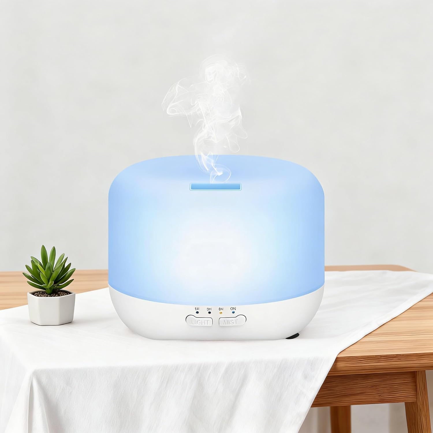 Difusor de Aromas Eléctrico 500ml con Temporizador y Luces LED