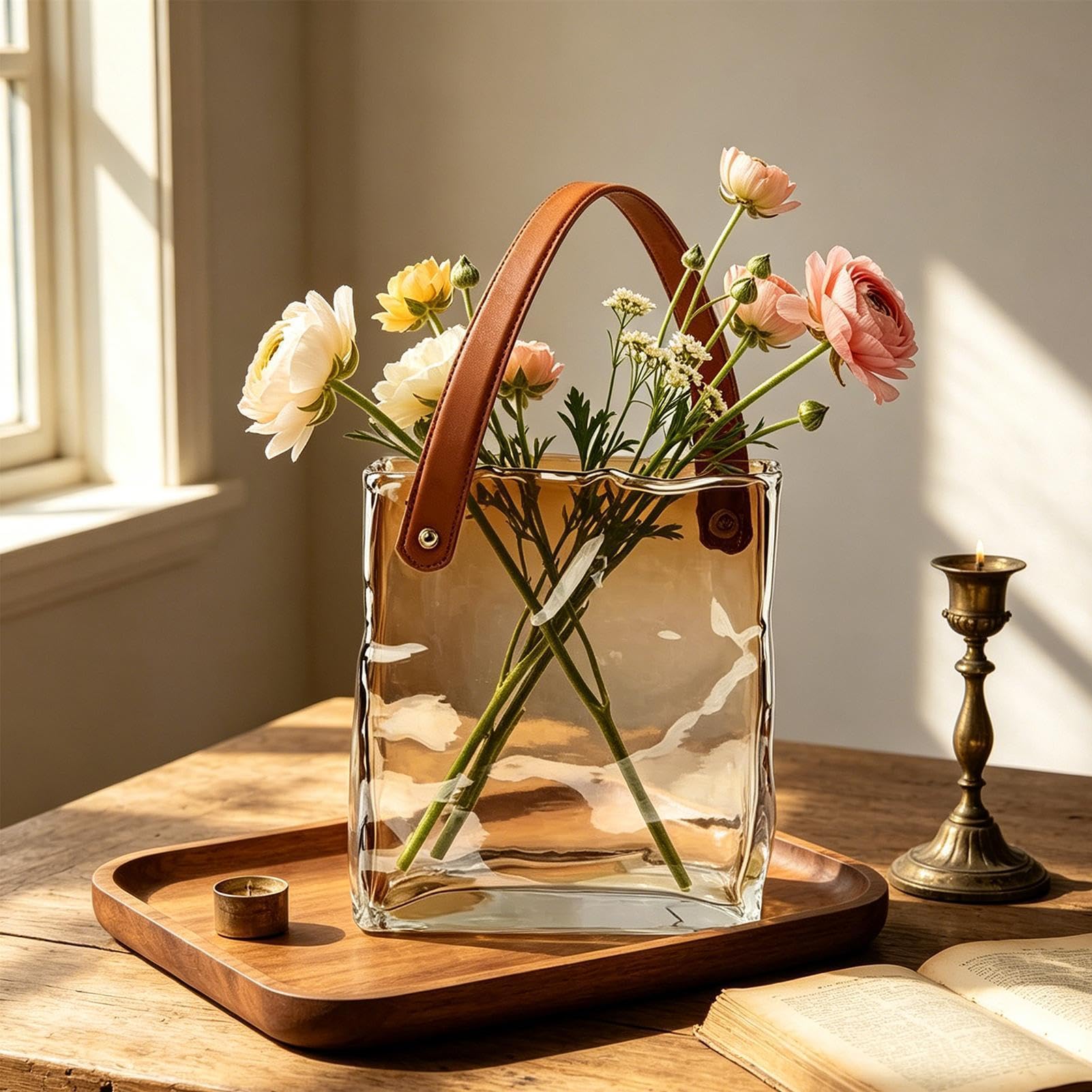 Taschen-Blumenvase,Moderne Wohndeko Tischdekoration - Tasche Blumenvase Schreibtischdeko | für Wohndeko Schlafzimmer Wohnzimmer Büro Landhausstil Geburtstag Einweihung Hochzeit Party Feiertag