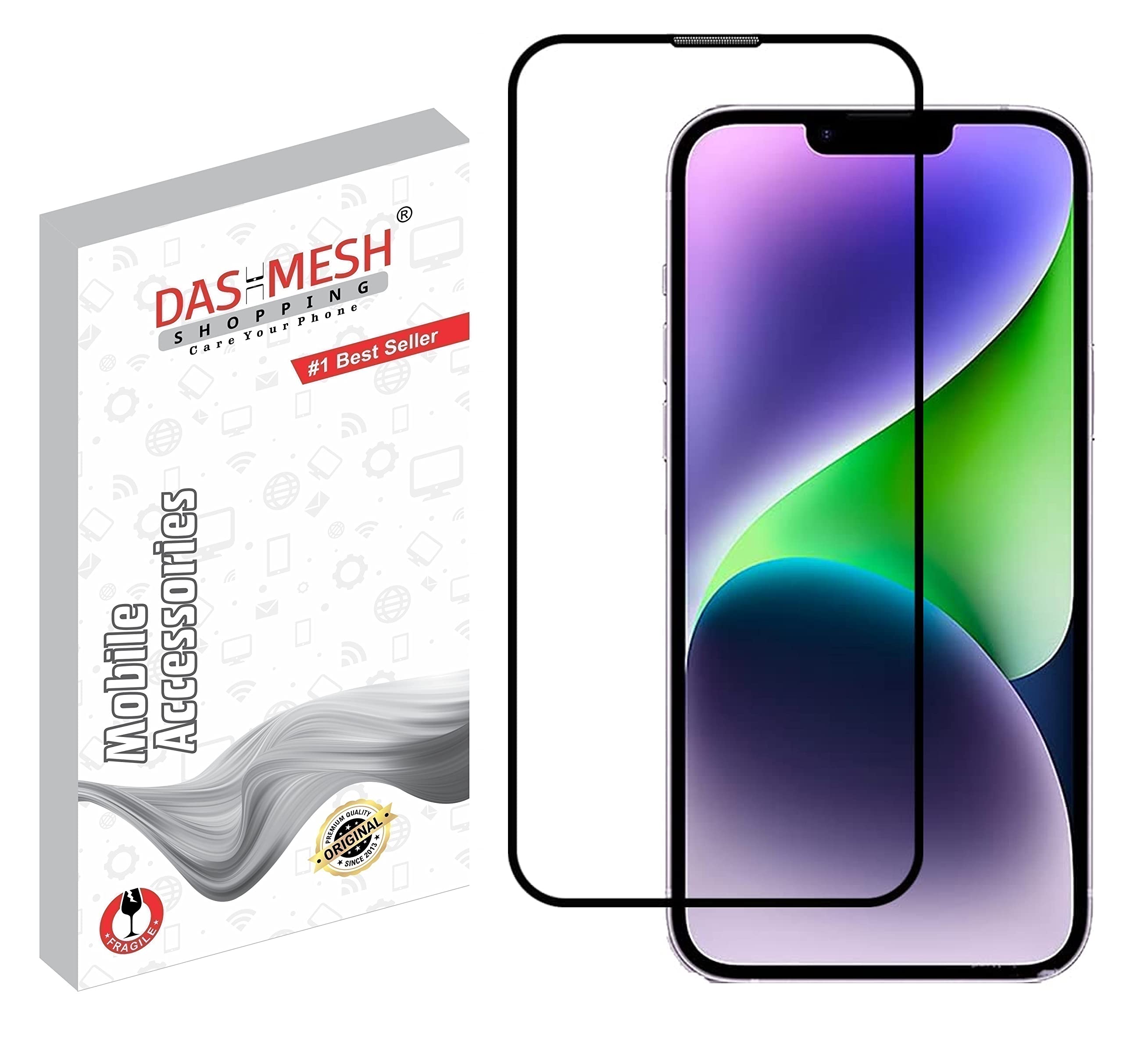 Dashmesh Shopping® Tempered Glass Screen Protector Compatible for iPhone 14 Plus with Edge to Edge Coverage and Easy Installation Black (B0BP2W2J2K) Amazon Price History, Amazon Price Tracker