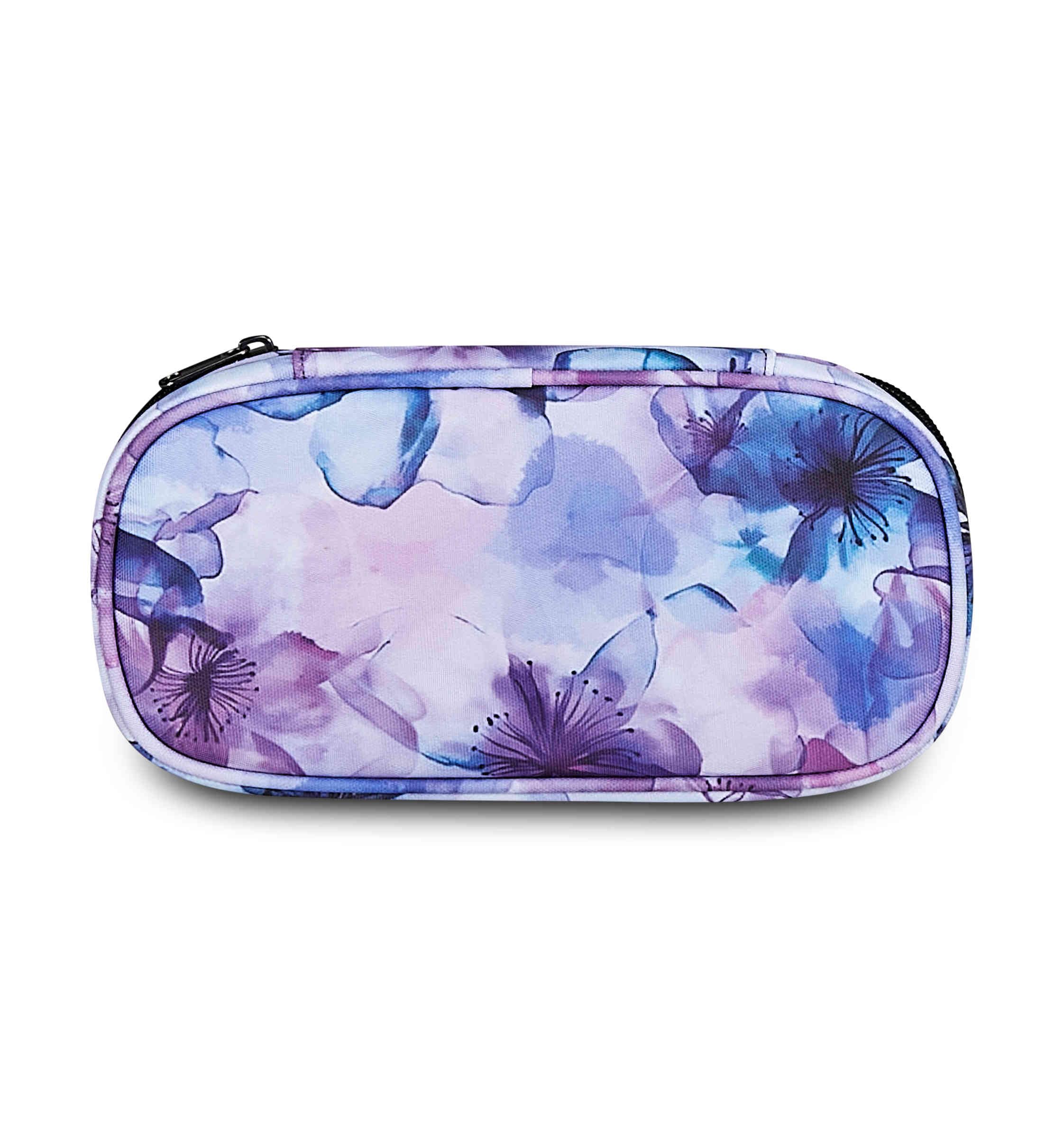 Invicta Portapenne Scuola Lip XL, Lilla, Astuccio con organizer e passanti elastici portapenne, Taschino interno con zip, Accessori Zaino, Scuola media e superiore, Ragazza