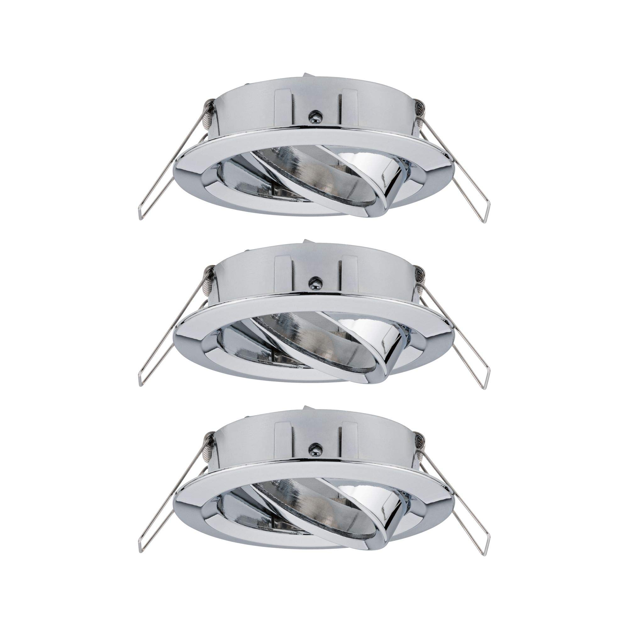 Paulmann 92488 Einbauleuchte Choose Spot schwenkbar max. 3x10W Deckeneinbaustrahler Chrom Einbaulampe ohne Leuchtmittel Alu