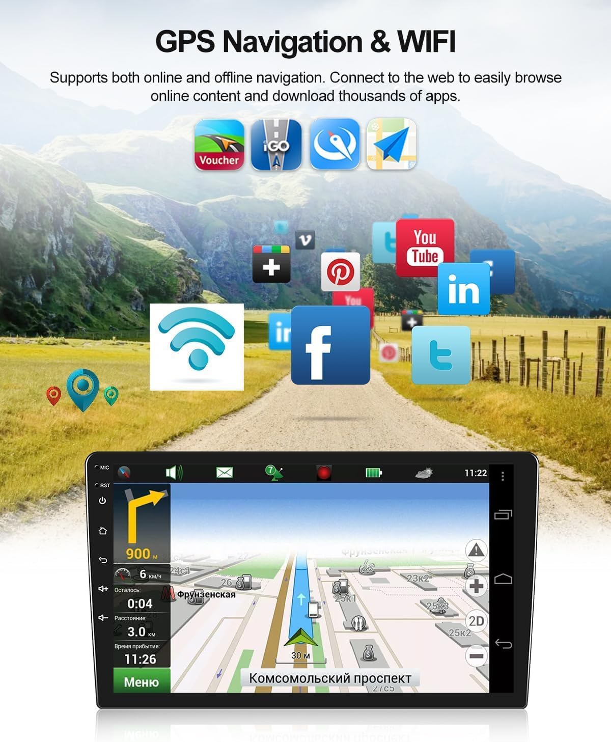 GPS Navigation and Wi-Fi features