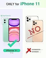 Vista 2 de TUCCH Funda tipo cartera para iPhone 11, [con bloqueo RFID] ranuras para tarjetas, soporte, cierre magnético, funda protectora de piel sintética