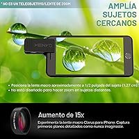 Vista 4 de Lente para cámara Xenvo iPhone: lente macro ángulo ancho, lentes para cámara de teléfono, para iPhone 7/6/5/4, Android/Samsung Mobile Smartphone