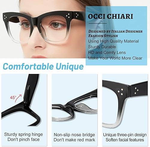 Miniatura 4 de OCCI CHIARI Reading Glasses Women Fashion Readers(1.0 1.25 1.5 1.75 2.0 2.25 2.5 2.75 3.0 3.5 4.0 5.0 6.0)