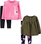 Simple Joys by Carter's 4-Piece Chemises à manches longues et pantalons pour fille