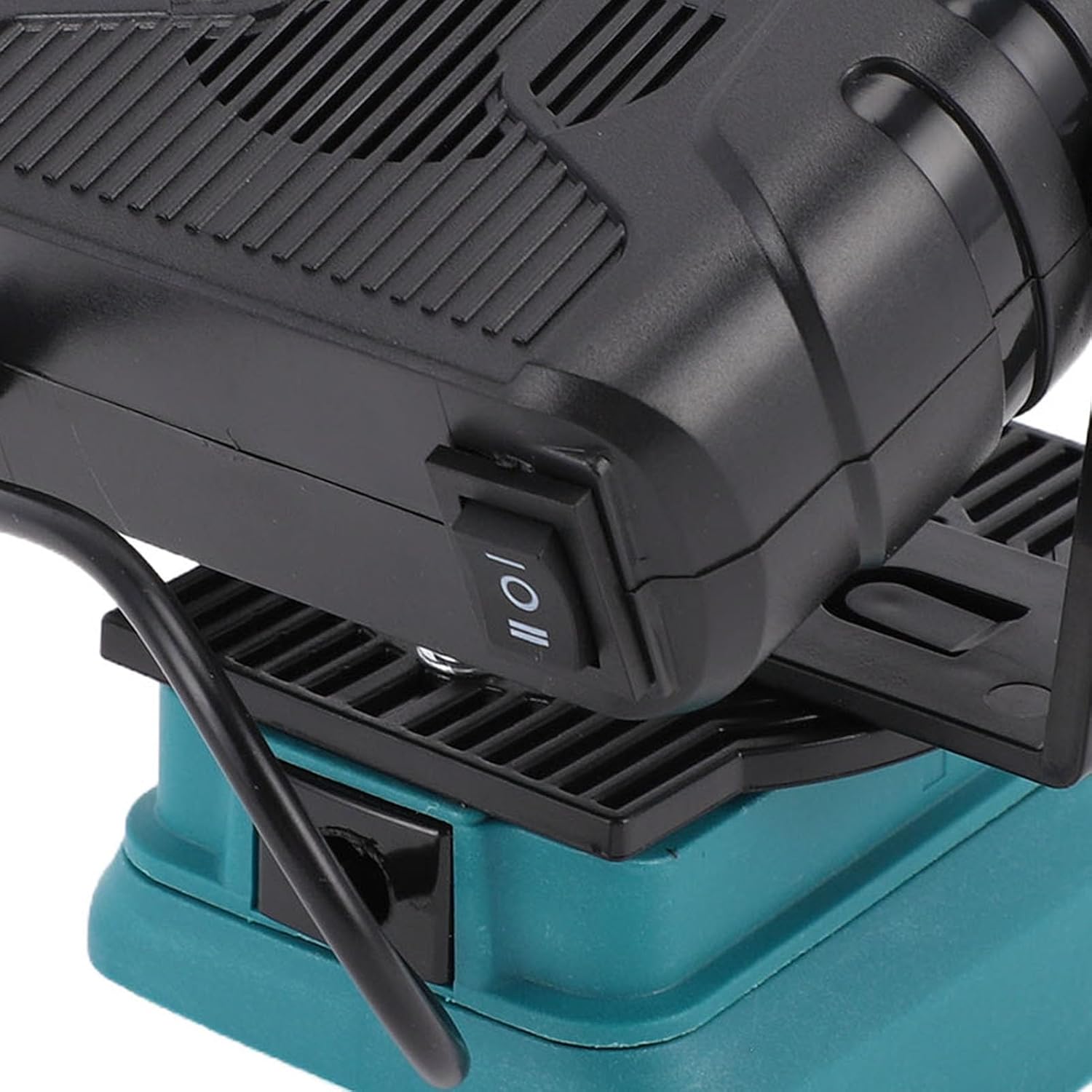 Constant Temperature Space Heater, Portable 200W Electric Heater with 2 Temp Settings and Dual USB Ports, Fit for BL1850 BL1840 BL1830 BL1430 BL1820 Lithium Ion Battery