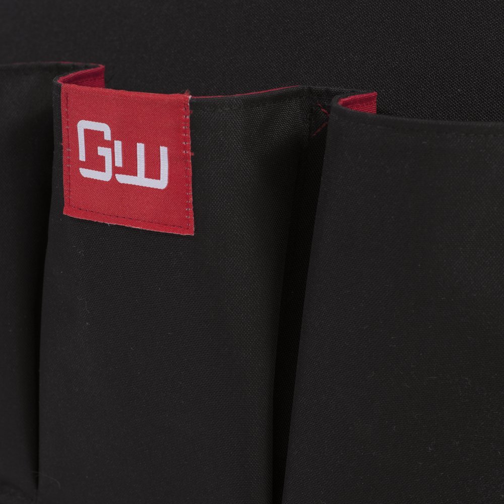 Gamewarez Crimson Thunder 2.0 Bundle – Set aus Gaming-Hocker und Gaming-Sitzsack, mit Seitentasche & Headset-Halter, Made in Germany, schwarz-rot