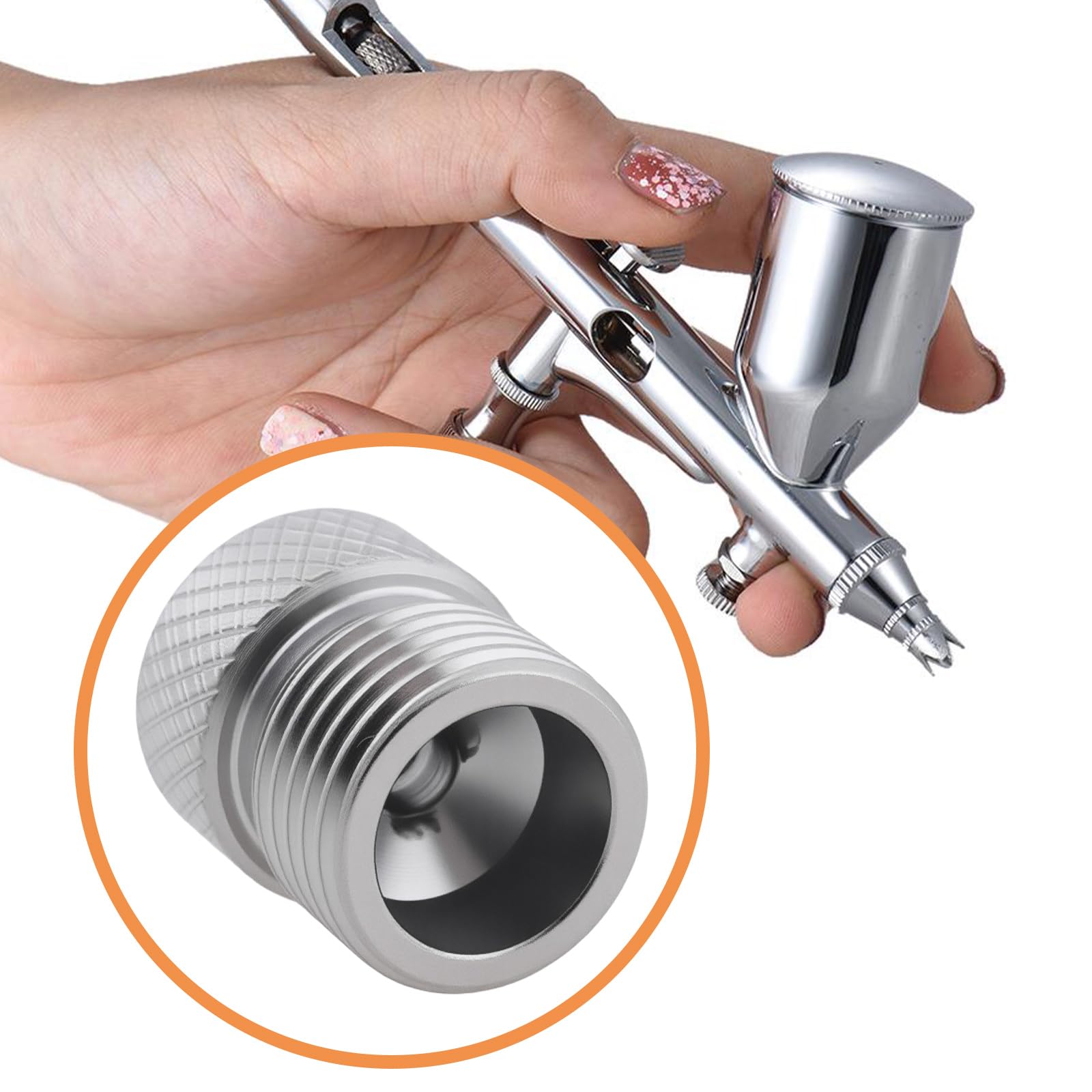 Briny River 3Pcs Airbrush Hose Adaptor G1/8 BSP Male Brass Conversion Adapter Compatible with Badger Airbrush - Image 2