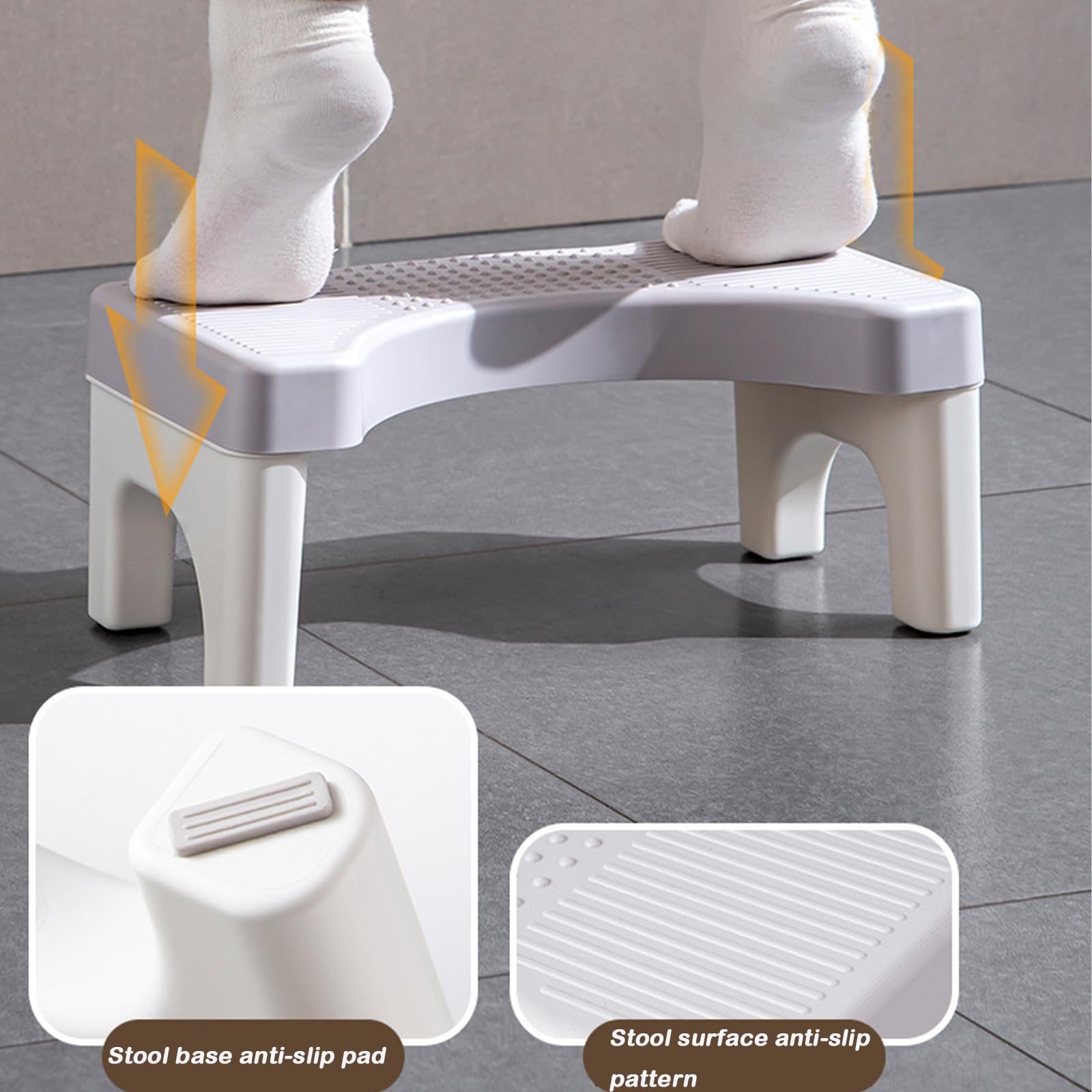 Toilettenhocker Erwachsene | Ergonomischer WC-Hocker gegen Hämorrhoiden, Verstopfung & Reizdarmsyndrom | Anti-Rutsch, 16 cm Höhe für gesunde Hockstellung | Leicht & Platzsparend 39x22x16 cm