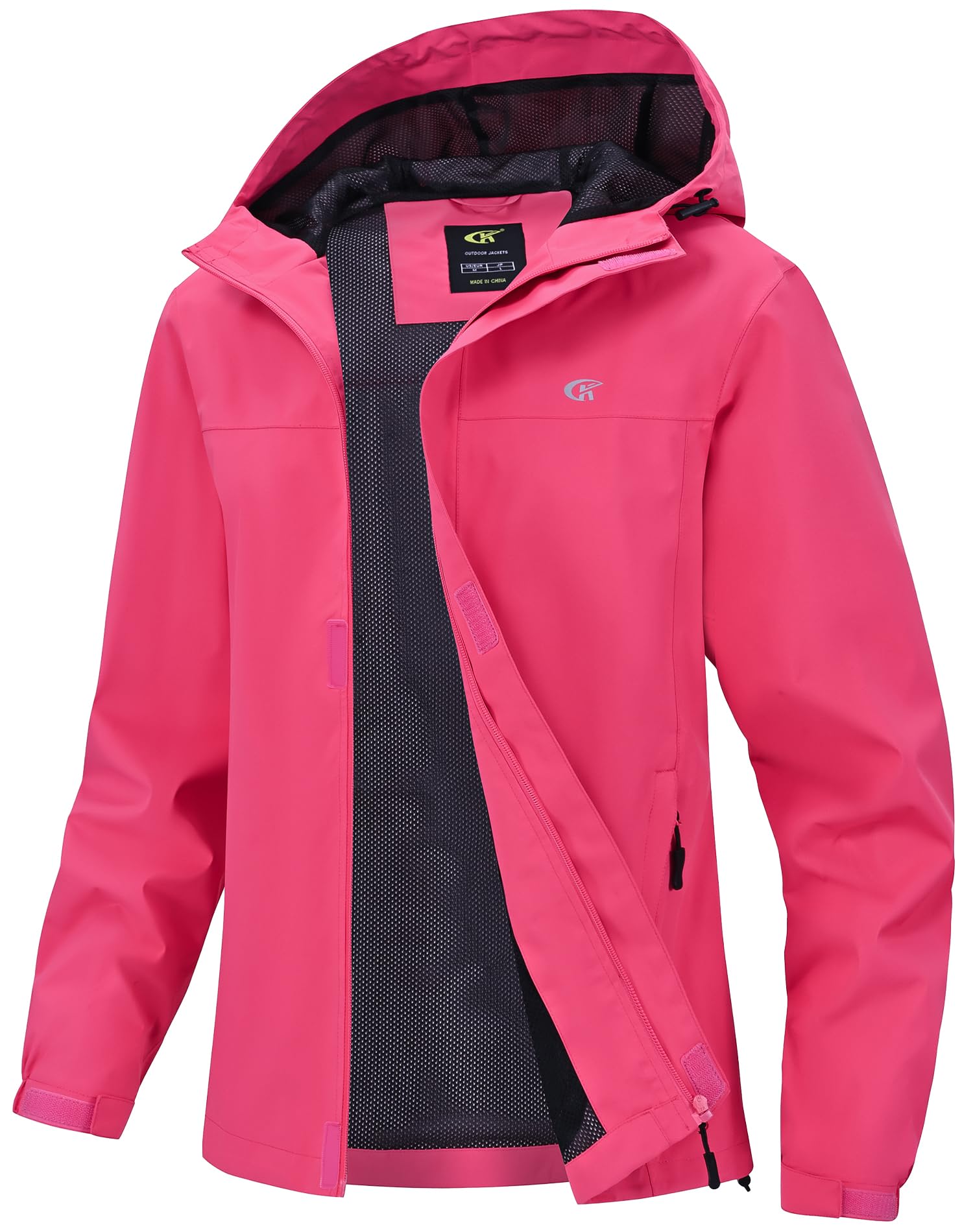 Huayuzh Chaqueta softshell para mujer, impermeable, transpirable, chaqueta de entretiempo, cortavientos, chaqueta de lluvia, chaqueta de senderismo, correr, senderismo