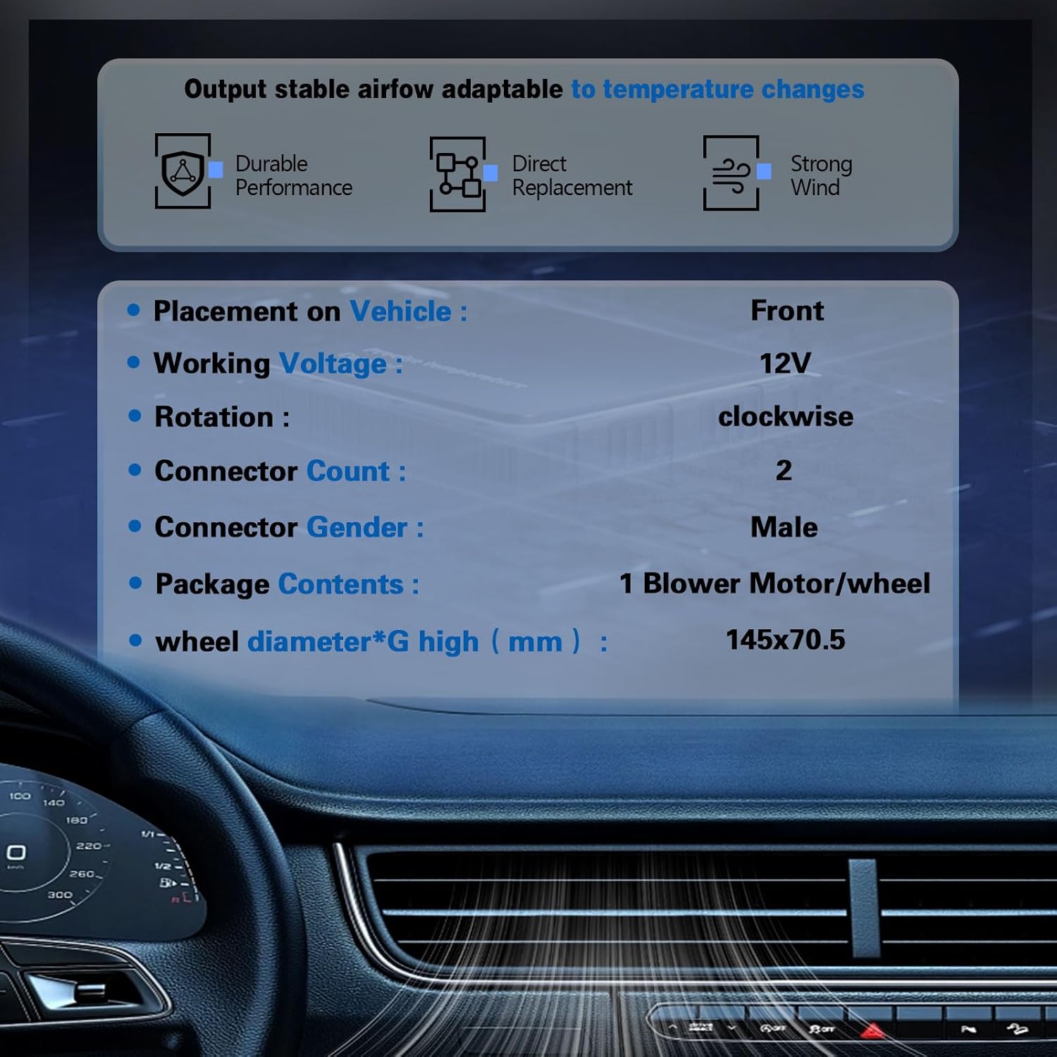 Heater A/C Blower Motor w/Fan Cage for 2002 2003 2004 2005 2006 2007 Jeep Liberty, 2002-2006 Jeep Wrangler TJ, Replace# 700154 5066553AA 615-00680 5139720AA