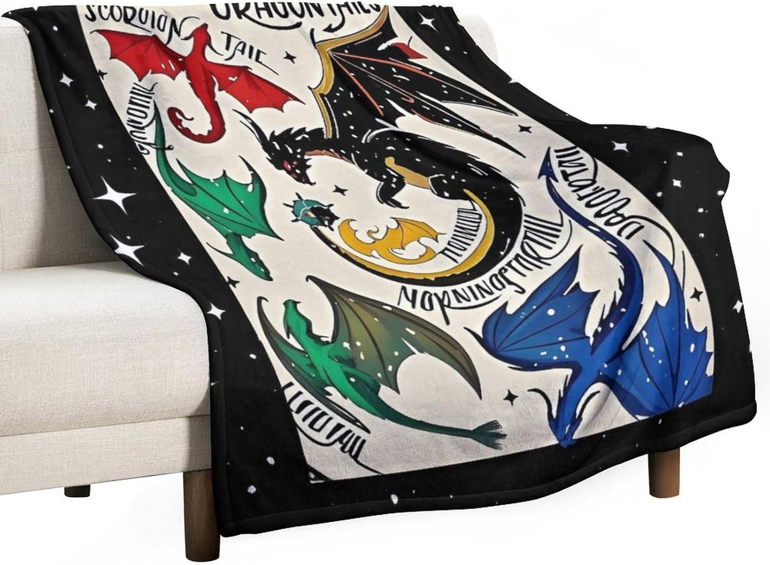 Velaris City of Starlight Blanket The Night Court Bookish Fantasy Aesthetic Blanket Super Soft Throw Flannel Blanket for Book Lovers Fan Gift（give Away Canvas Bag +50pcs Stickers） (50 * 40in, style4)