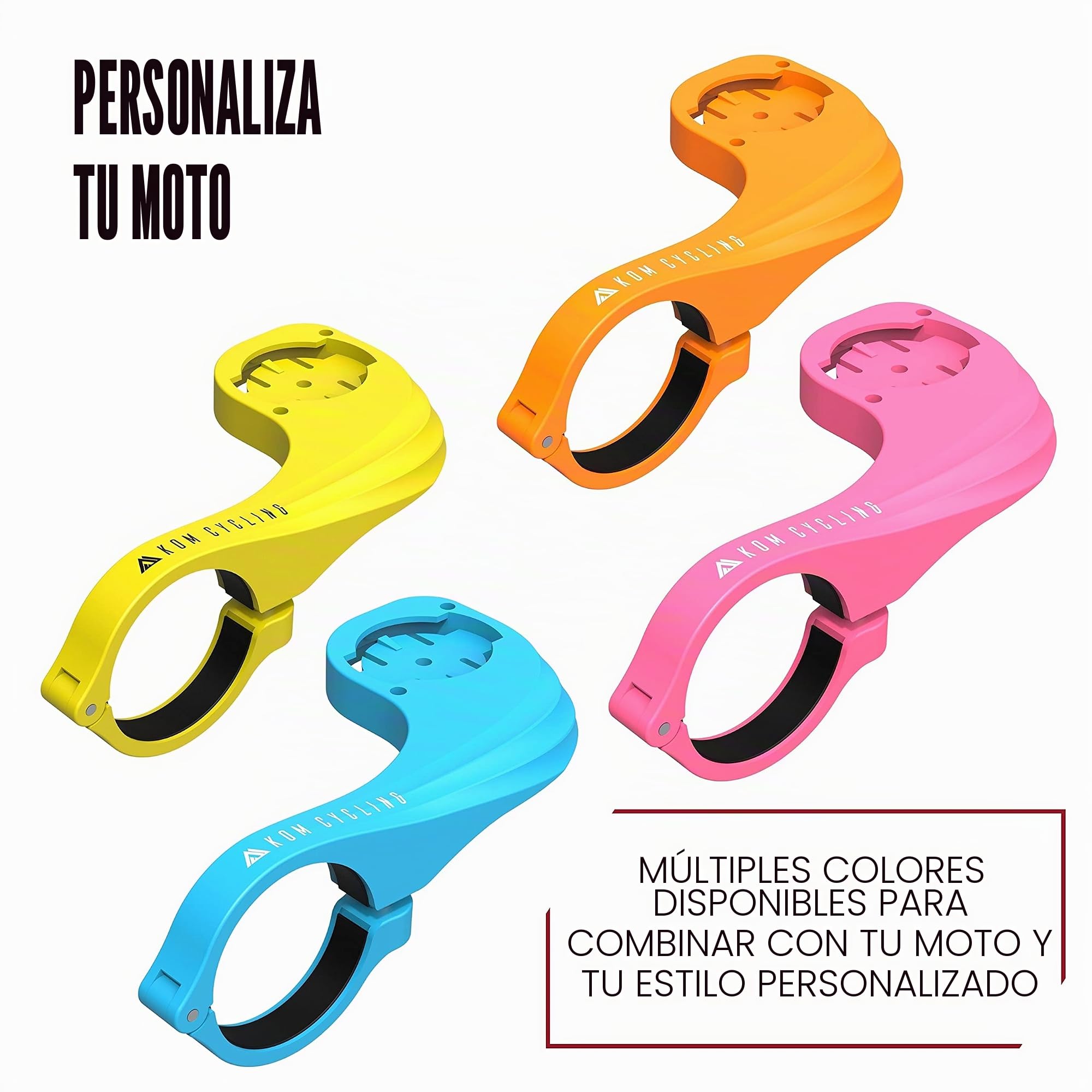 KOM Cycling Soporte para Ordenadores de Bicicletas Garmin Mount con Acabado en Carbono como el del Garmin Edge Mount Diseñado para Garmin Edge 530, Garmin 830 y Otros Modelos de Garmin | gps-vehículo-mounts