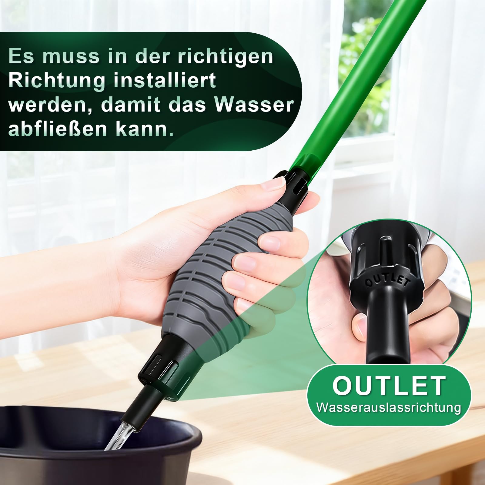 boxtech Aquarium Reiniger, Aquarium Wasserwechsel, Aquarium-Reinigung Sand Filter Fisch Tank Kiesfilter Einstellbare Durchflussregelung für Wasserwechsel