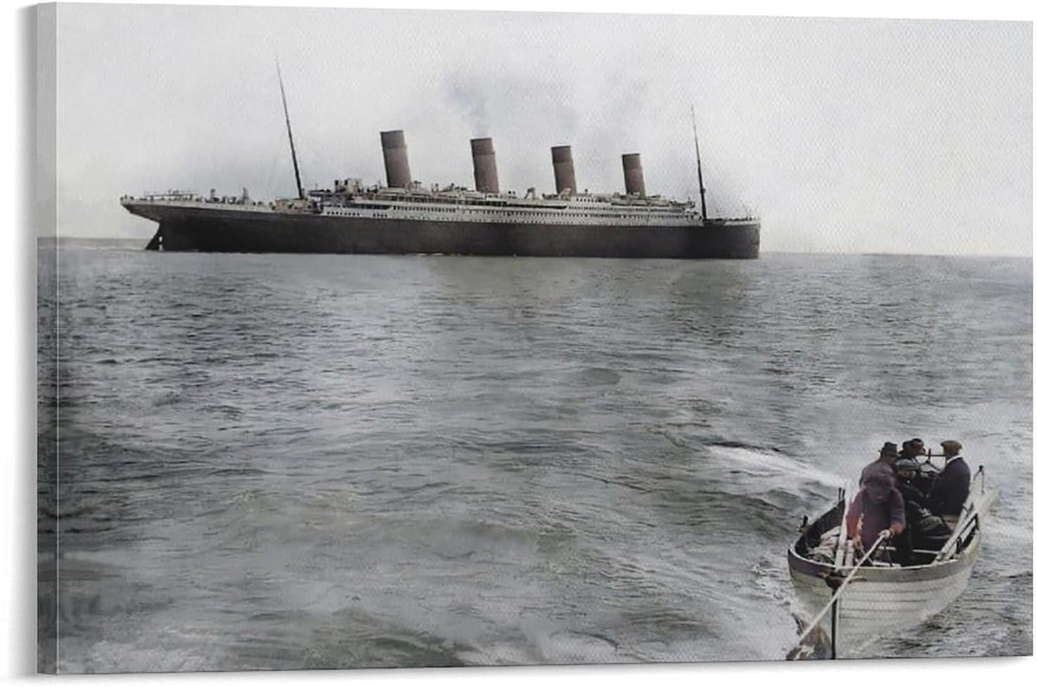 Black And White Poster Last Known Photo of The Titanic