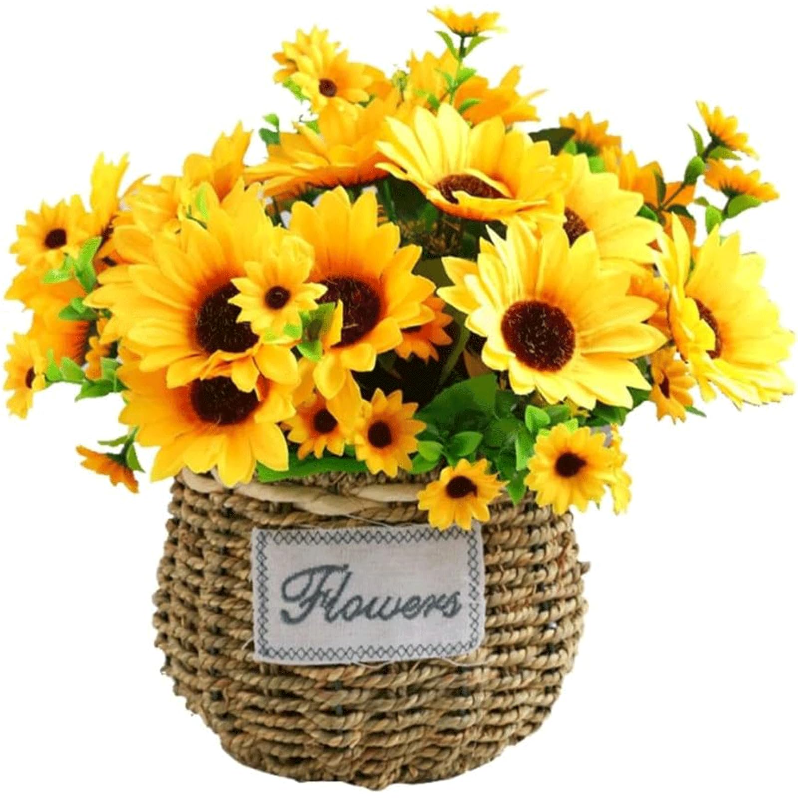 XDLEDMKIZ Sunflowers Fake Flowers Artificial Flowers Bouquet Decor for Wedding Centerpieces Bouquets Table Party Decorations