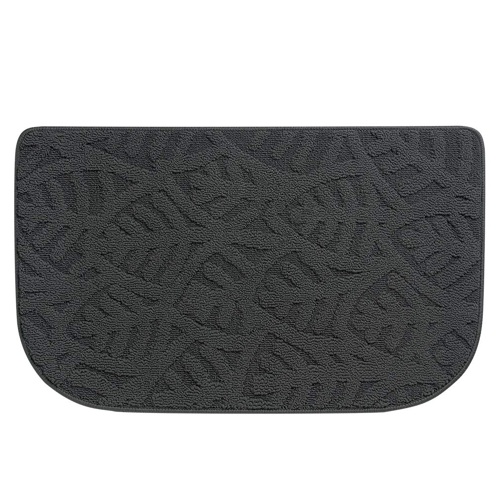 VANZAVANZU Kitchen Rug Mats, 30"x18" Non Slip Kitchen Mat Irregular Half Round Kitchen Carpet, Designed in Latex Backing Absorbent and Machine