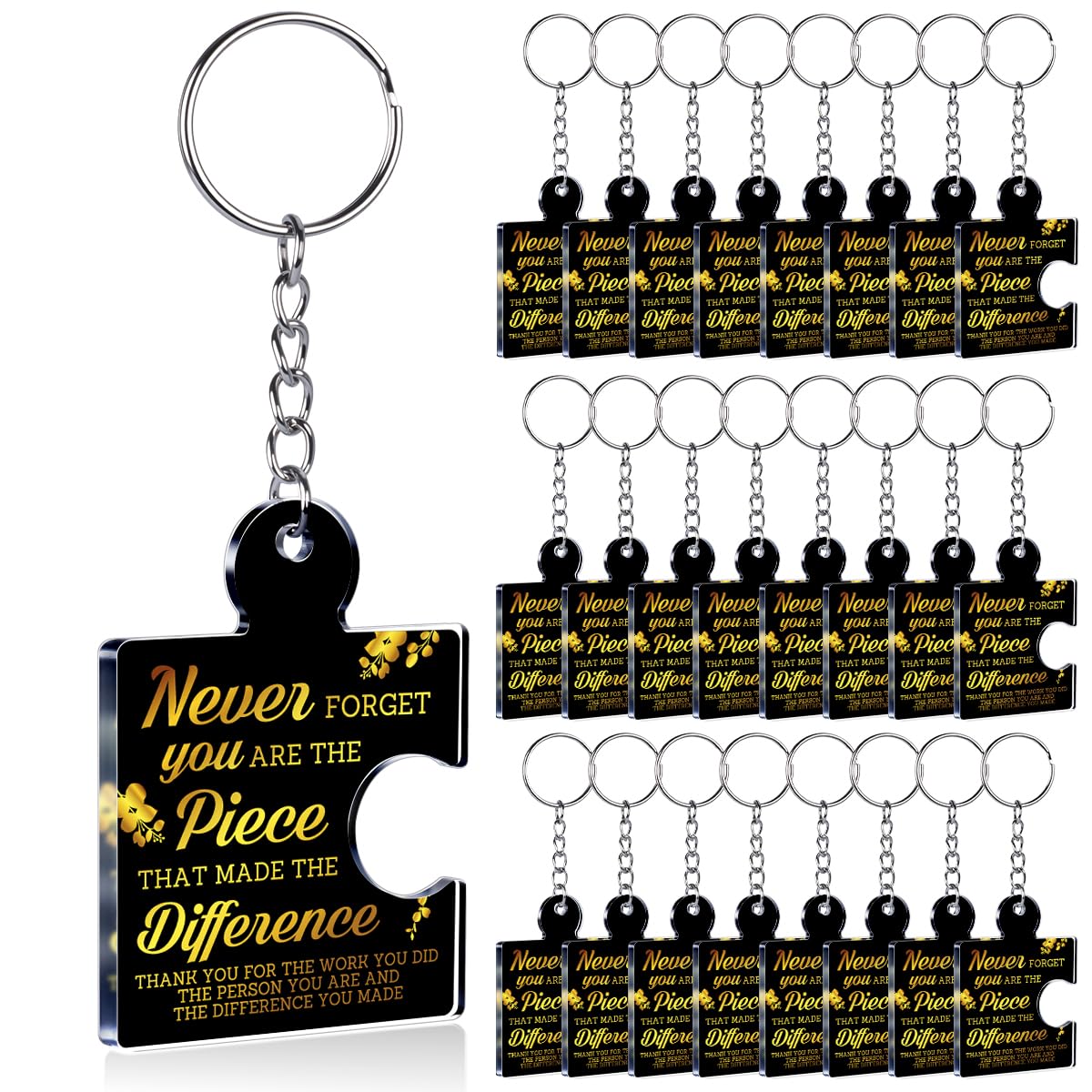 Team Appreciation Gifts Bulk Thank You Keychains for Coworkers