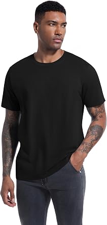 VEIISAR Men's T-Shirt 210 GSM Medium Weight 100% Cotton (Prewashed) - Soft & Comfortable Fabric Classic Basic T-Shirt - Plain Colour