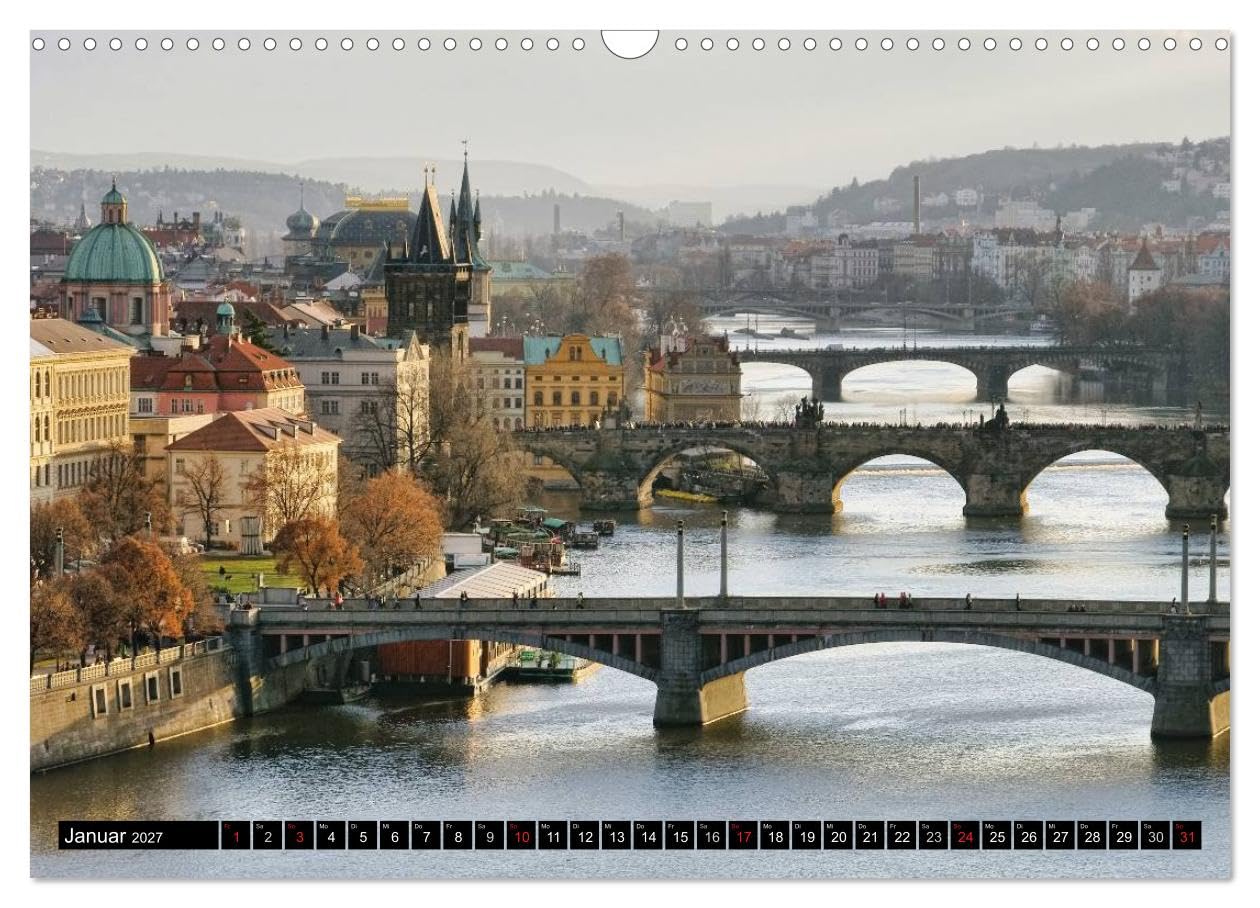 CALVENDO - Tschechien (Wandkalender 2027 DIN A3 quer), Monatskalender: Tschechien mit seinen großartigen Städten, Burgen und Schlössern