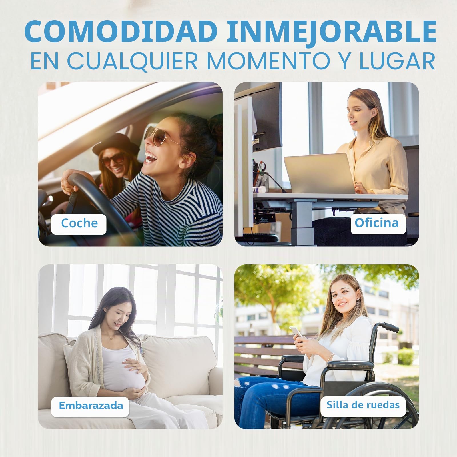Cojín de asiento de coche: cómodo cojín de espuma viscoelástica para conducir, para aliviar el dolor de ciática, tailobone, cojín de asiento para coche, camión, oficina, silla de ruedas, cuero negro y