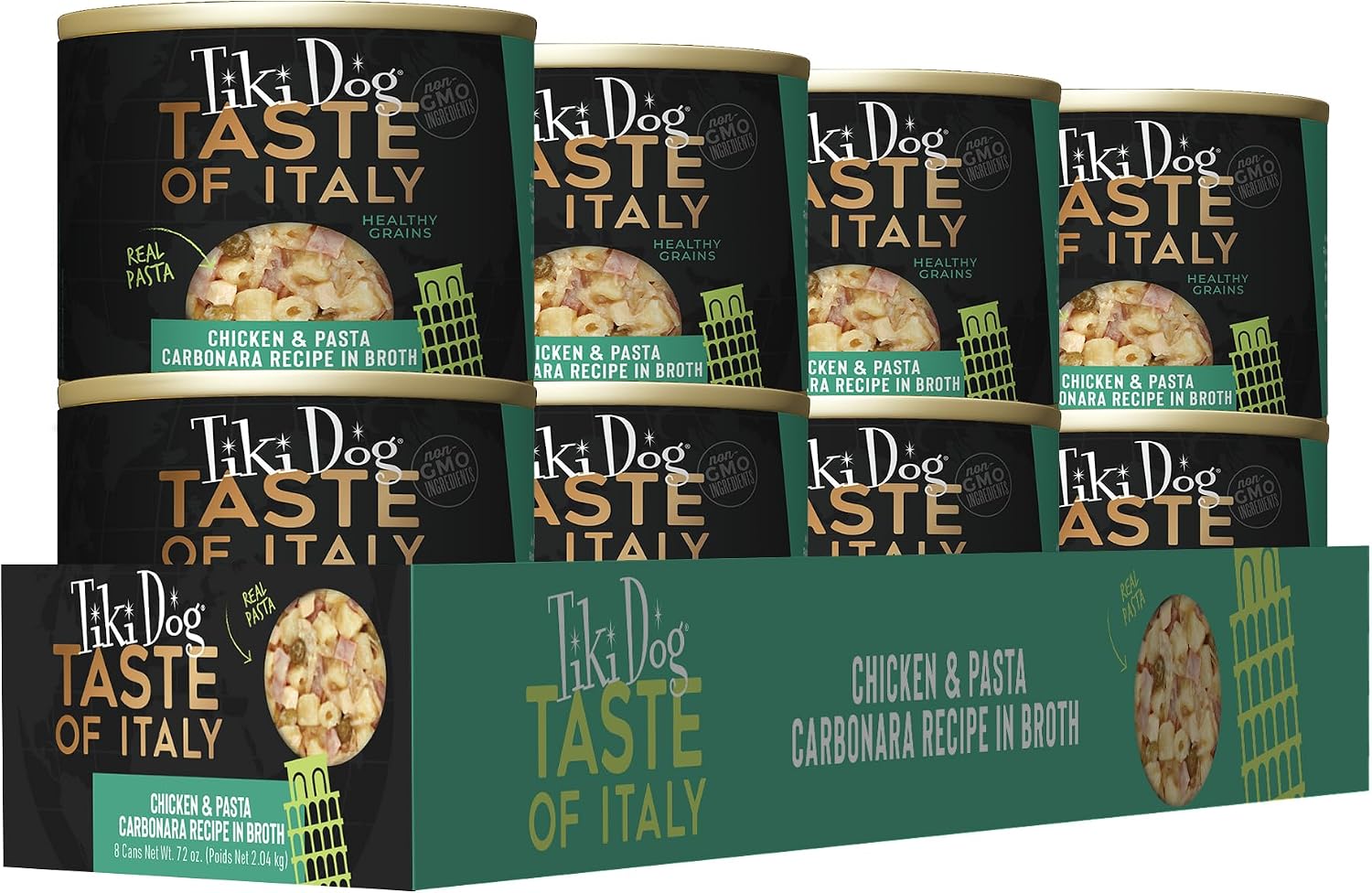 Tiki Dog Taste of The World Wet Dog Food, Italy Chicken & Pasta, 9 oz. Can (8 Count)