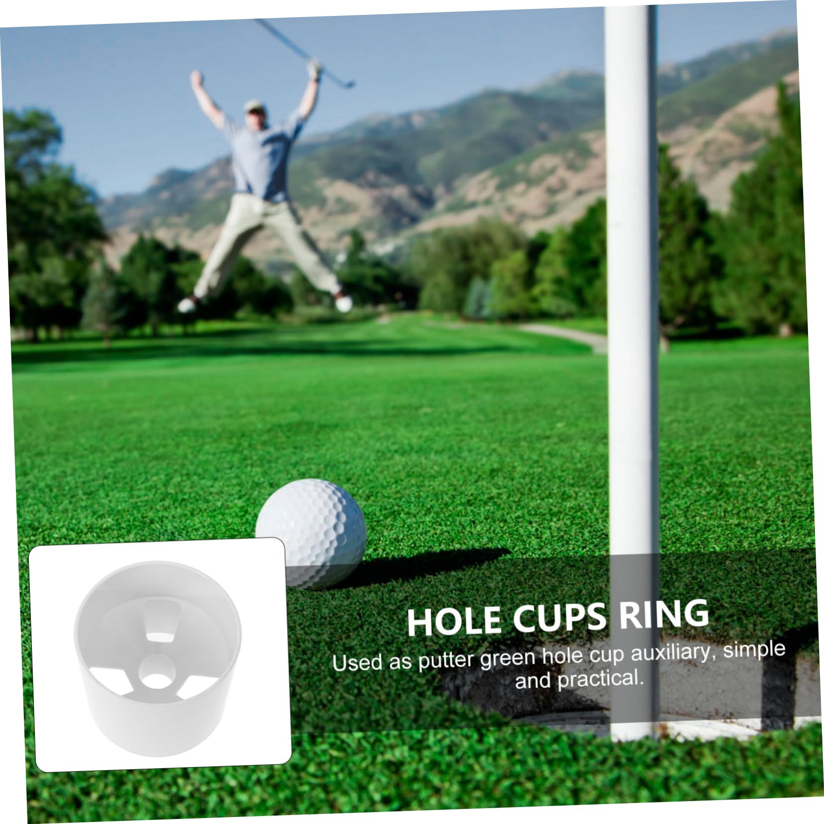 Supvox 5st Golfpokal Lochbecher Setzen Golf-trainingshalter-cup Golf-loch-putting-cup Golf-loch-cup Golfbecher Für Putting Green Golf-putting-hole-cup Lochbecher Aufsetzen Plastik Weiß